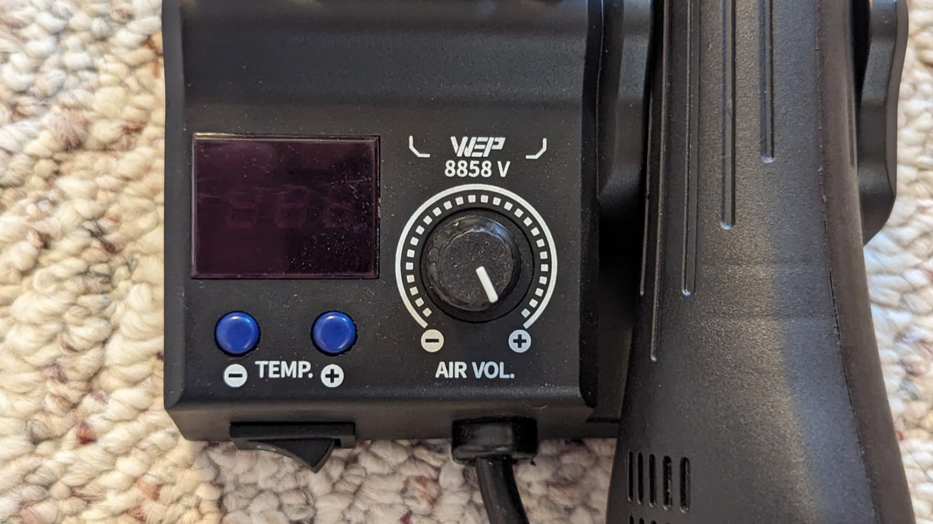WEP 8858-V Hot Air Rework Station Kit with Compact Size, Integrated Nozzle Holder, 3 Nozzles, 2 Tweezers, Adjustable Temperature& Air Volume, PID Program, °C/°F Conversion and More customer photo 1