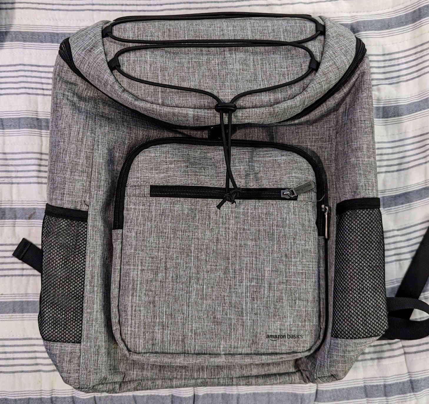 Amazon Basics Insulated Cooler Backpack for Camping and Hiking, Portable Soft Sided Cooler with 30 Can Capacity, Leak-Proof, Water-Resistant, Gray customer photo 1