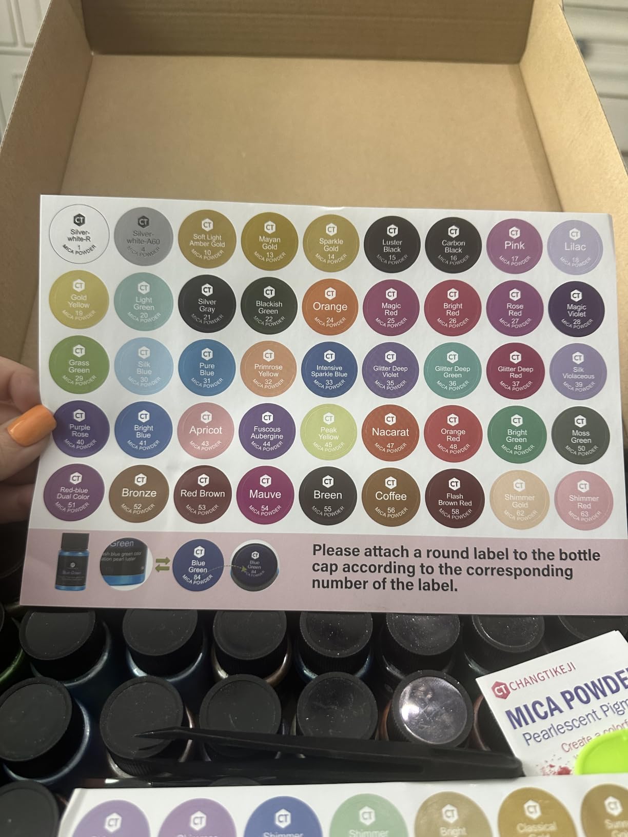 CHANGTIKEJI Mica Powder，36 Colors - 10g/Bottle of Natural Pigment Powder customer photo 2