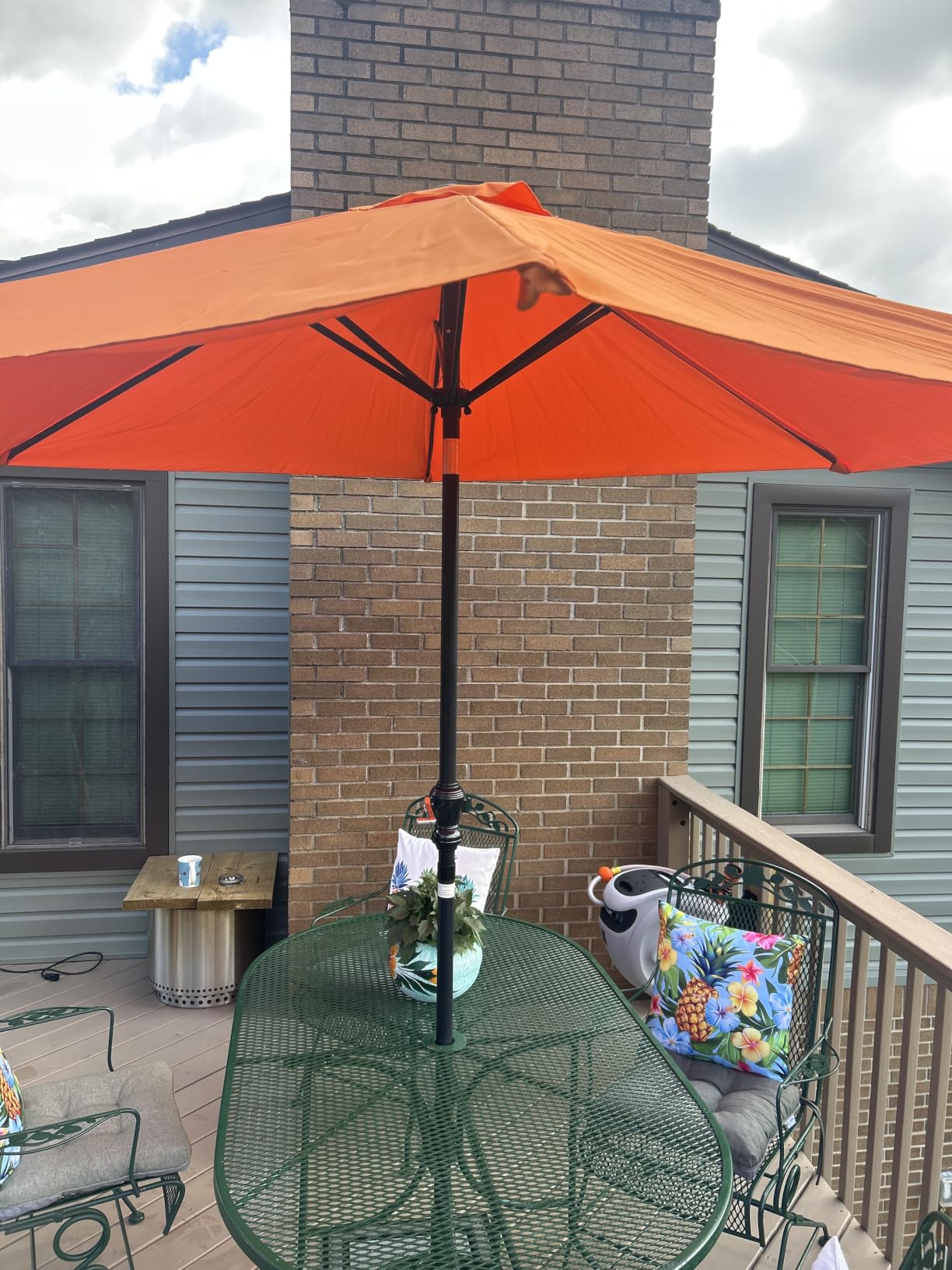 Best Choice Products 10ft Outdoor Patio Umbrella, Outdoor Table Umbrella, Yard Umbrella, Market Umbrella with 6 Sturdy Ribs, Push Button, Tilt and Crank - Navy Blue customer photo 2