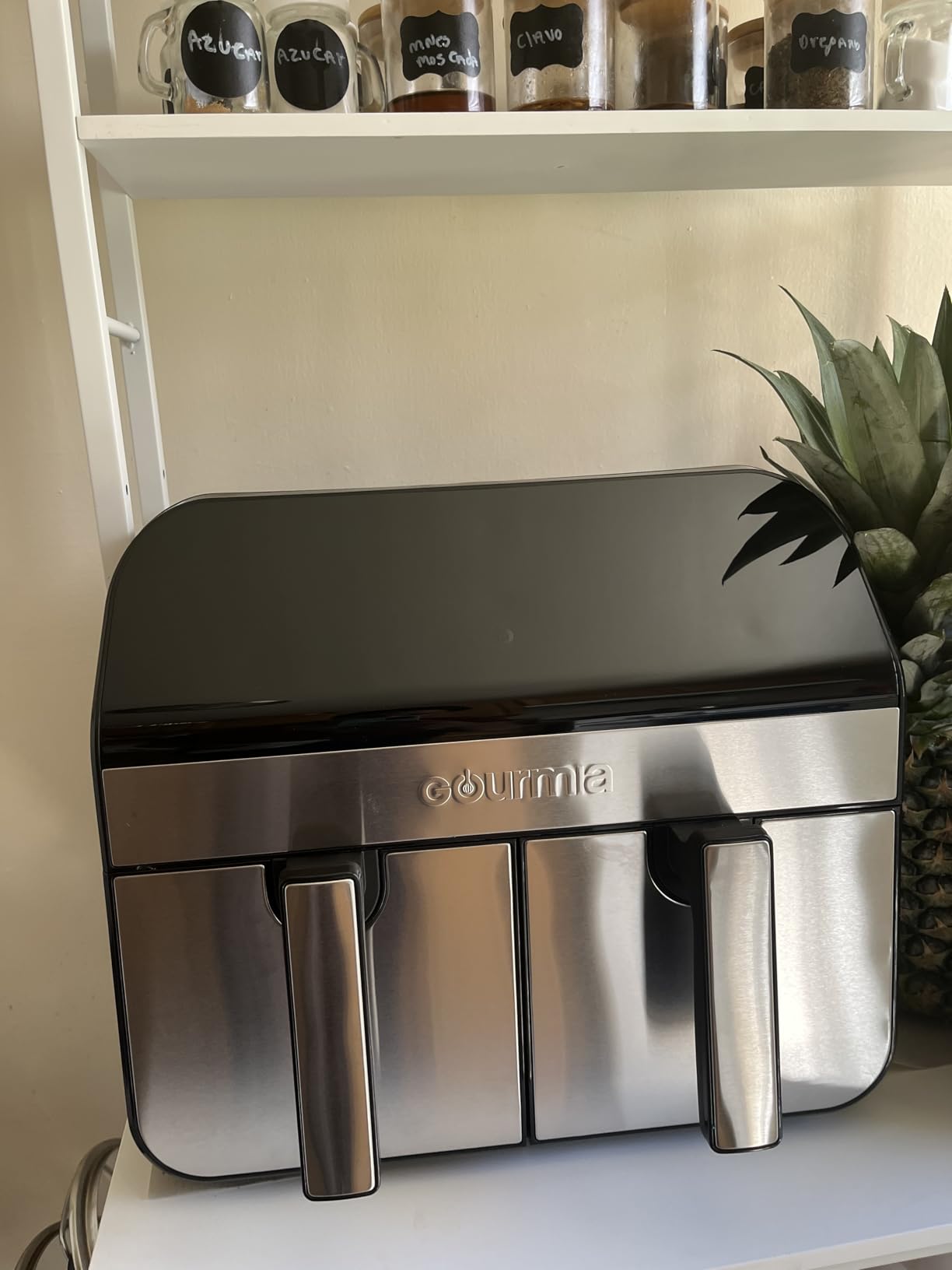 Gourmia Air Fryer - 10 Qt Dual Basket Capacity, Stainless Steel customer photo 2