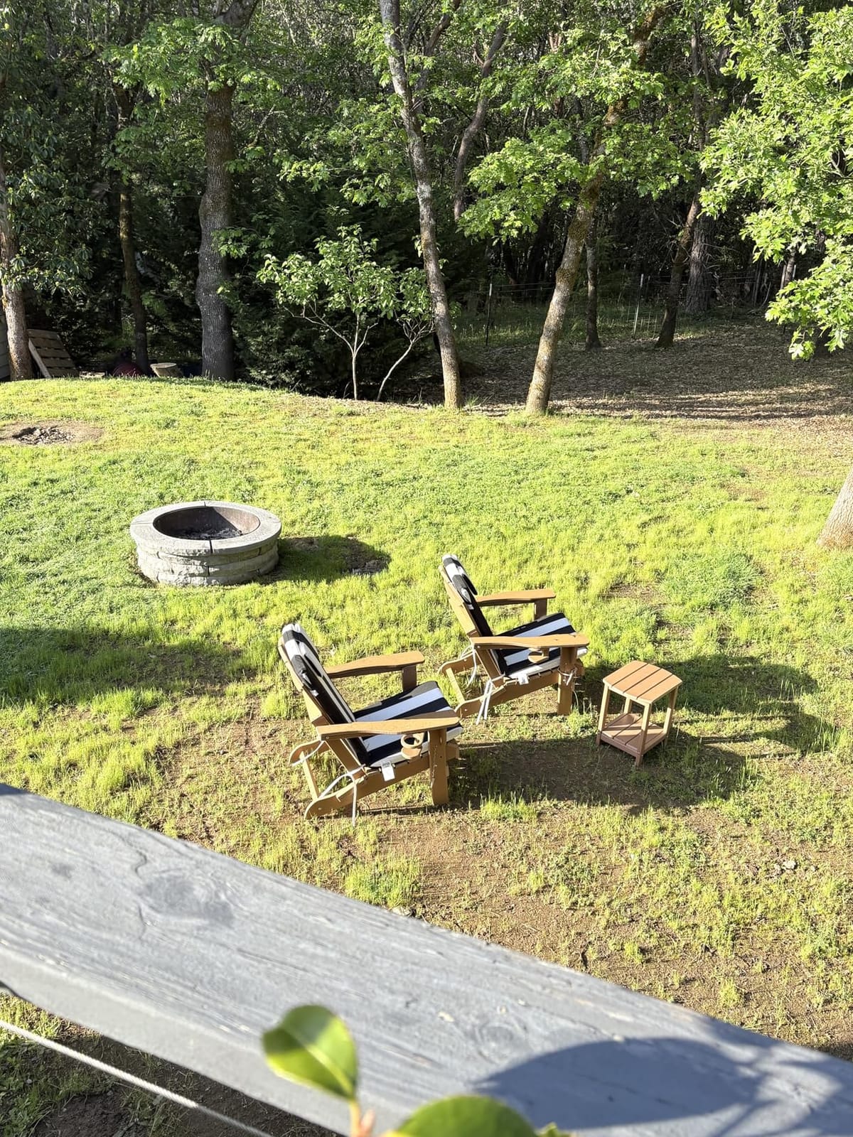 nalone Folding Adirondack Chair with Cushion with Cup Holder, HDPE Plastic Oversized Patio Chair Weather Resistant, Used in Outdoor, Fire Pit, Deck, Garden, Campfire Chairs (Blue) customer photo 2