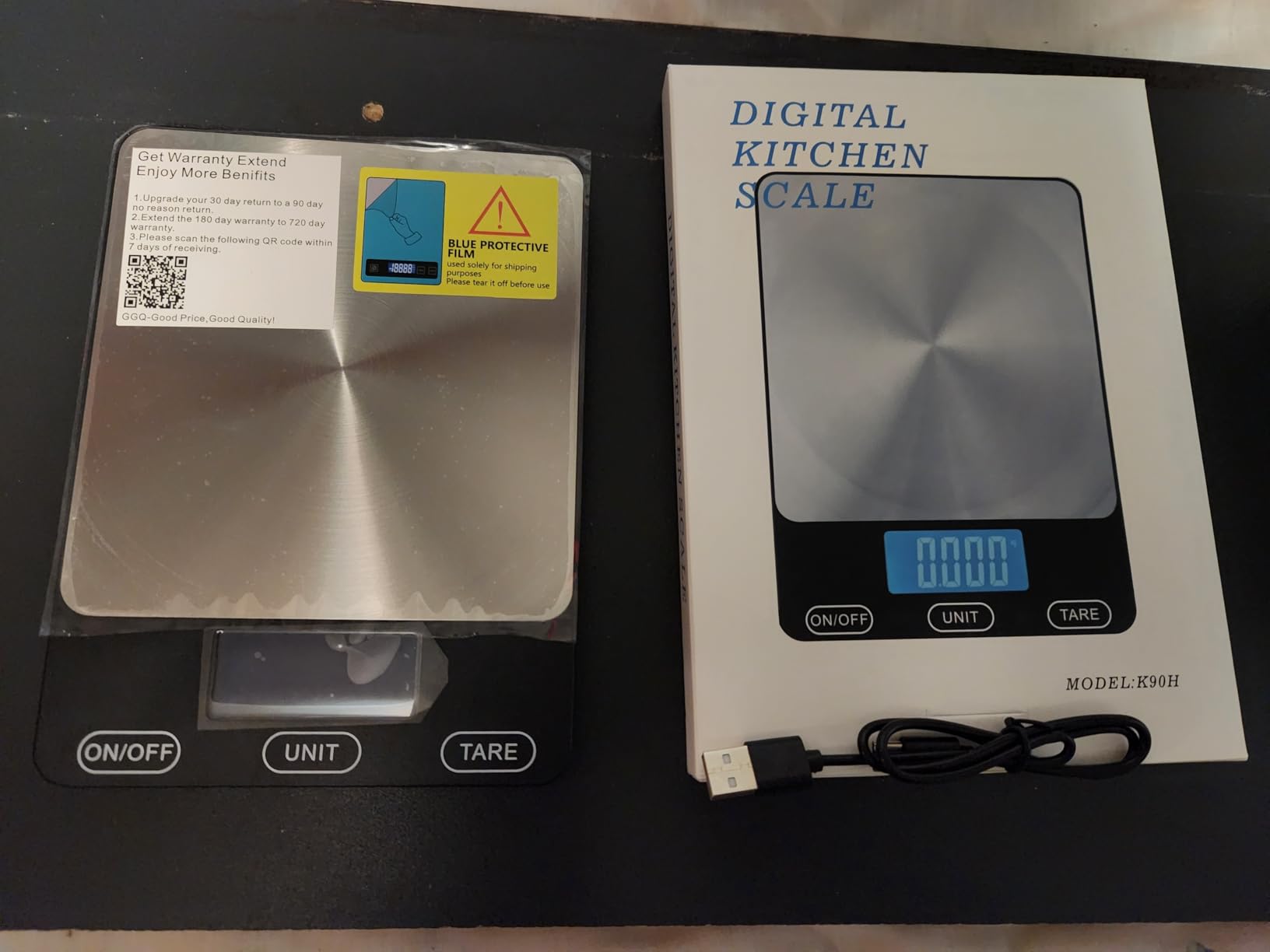 Food Scale -33lb Digital Kitchen Scale for Food Ounces Grams Rechargeable | 304 Stainless Steel,Batteries and Type-C Charging | Perfect for Meal Prep, Cooking, and Baking, Black customer photo 1