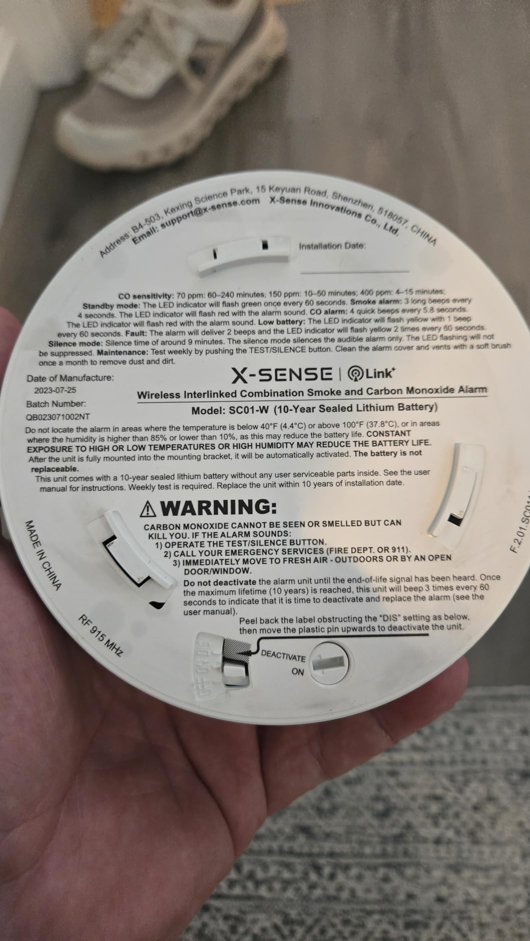 X-Sense Interconnected Smoke and CO Detector Combo, SC01-W, 3-Pack customer photo 2
