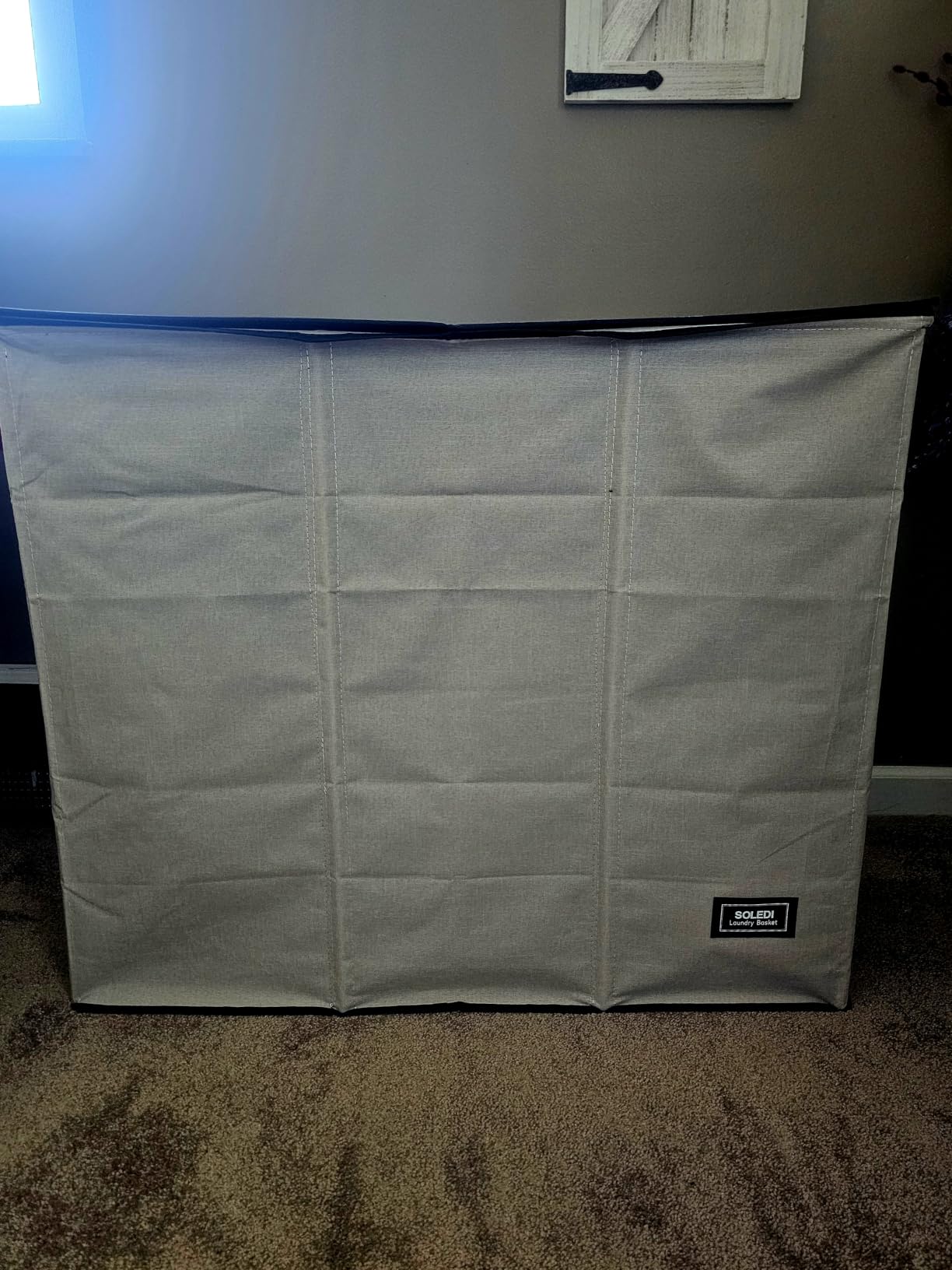 SOLEDI Large Laundry hamper 3 Section with Laundry Bag, XL Clothes Basket customer photo 2