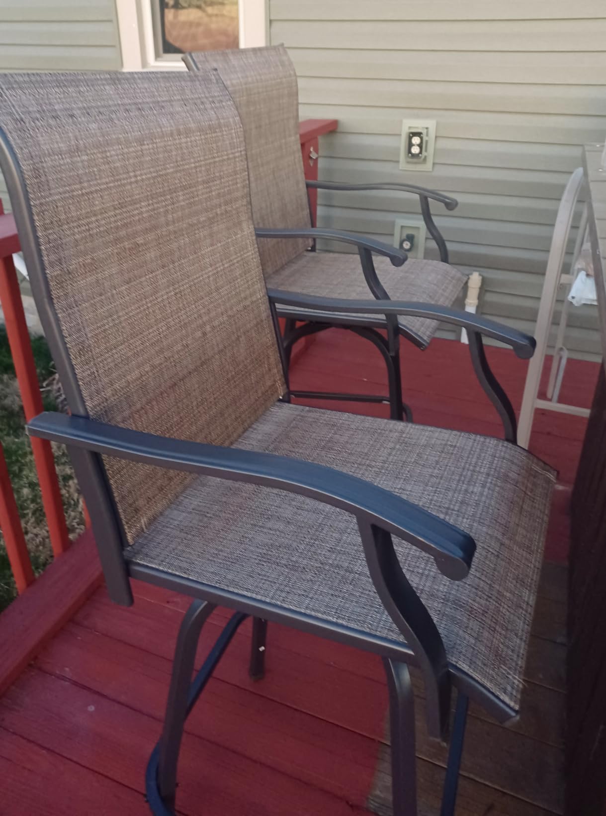 Devoko Patio Swivel Bar Set 3 Pieces customer photo 1
