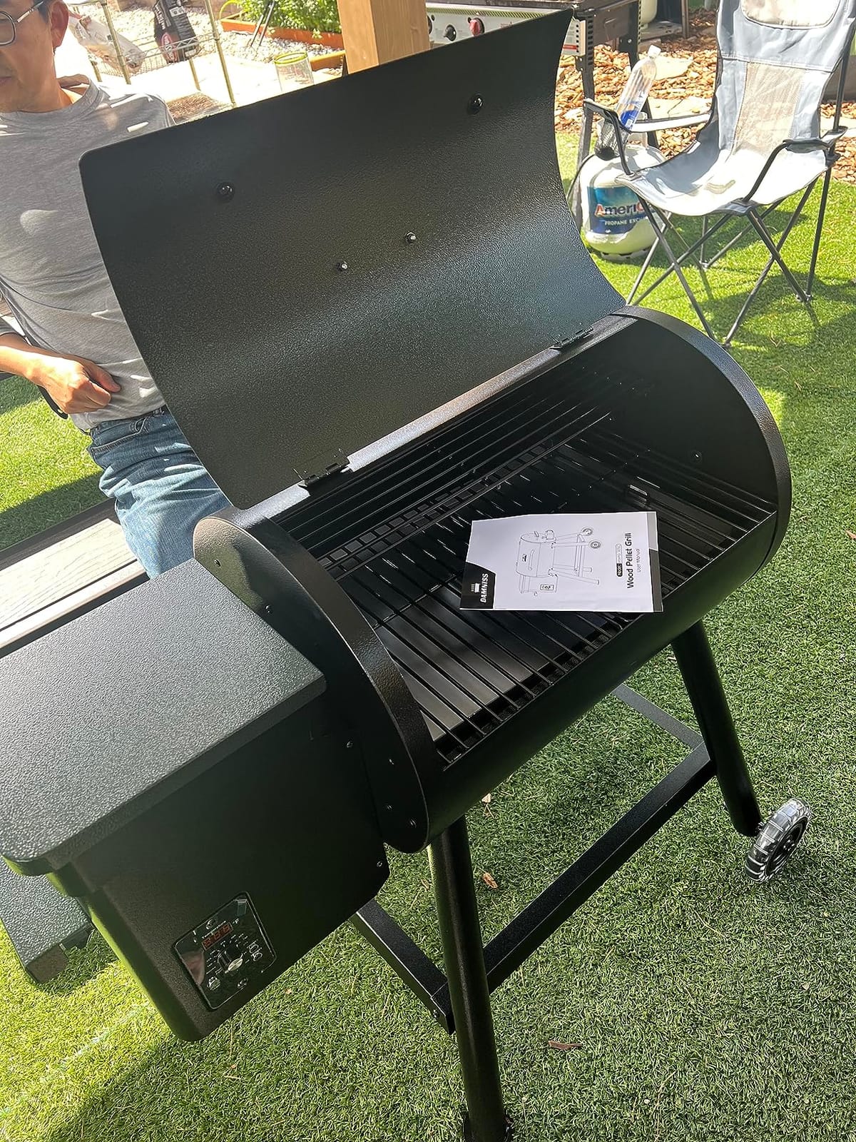 DAMNISS Wood Pellet Grill & Smoker 8-in-1 Pellet Grill with Automatic Temperature Control, & Rain Cover 456 Sq in Area for Backyard Camping Outdoor customer photo 2