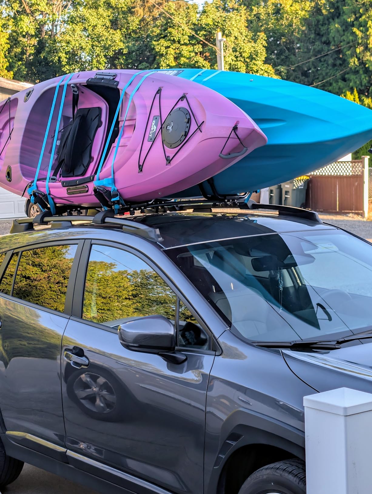 2 Pairs Kayak Roof Rack for Car Top Roof Mount Carrier customer photo 2