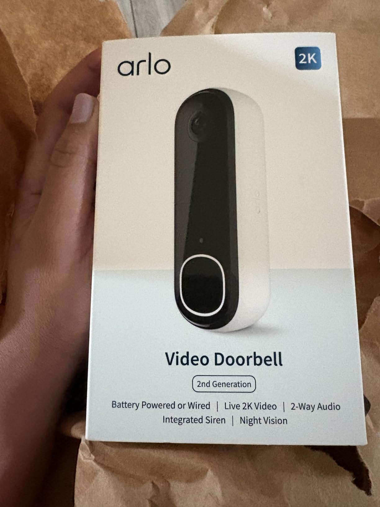 Arlo Video Doorbell 2K (2nd Gen) Wireless or Wired - 1-Cam customer photo 1