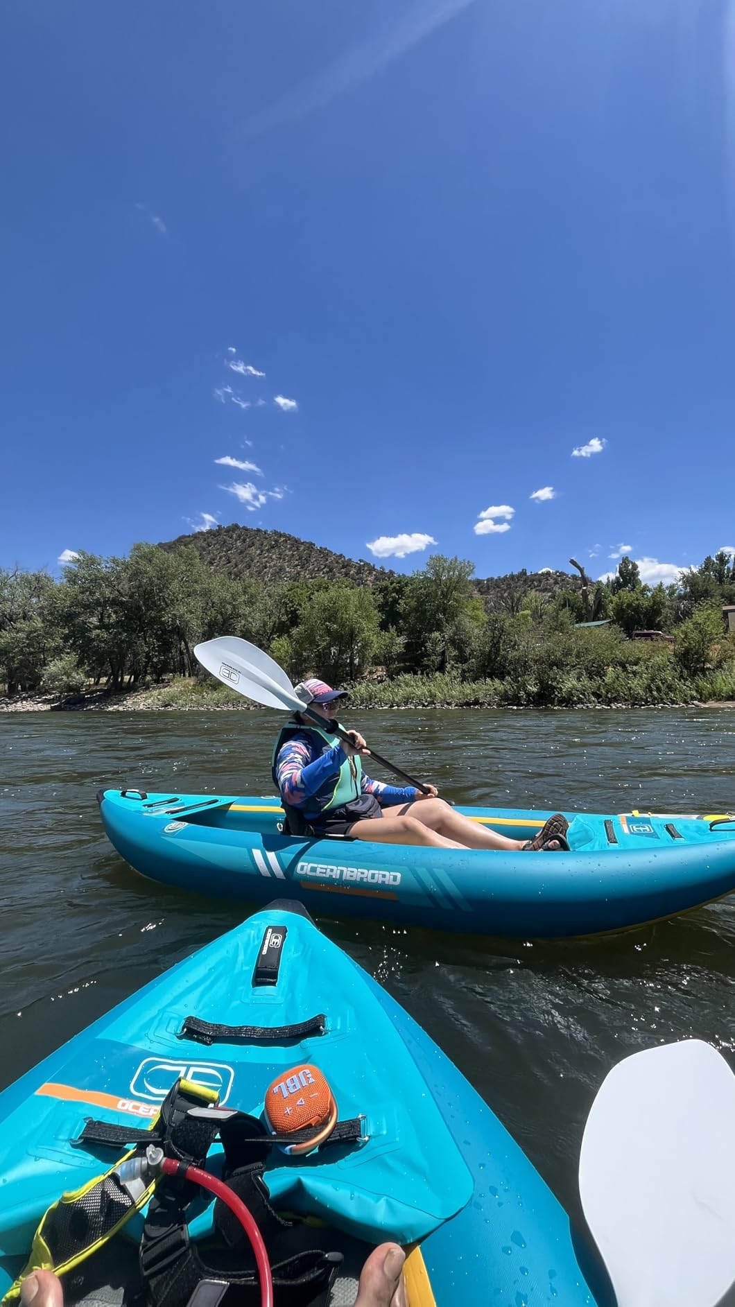 OCEANBROAD Inflatable Sit-in Kayak(NO HIN), 1 Person/2 Person Touring Kayak customer photo 2