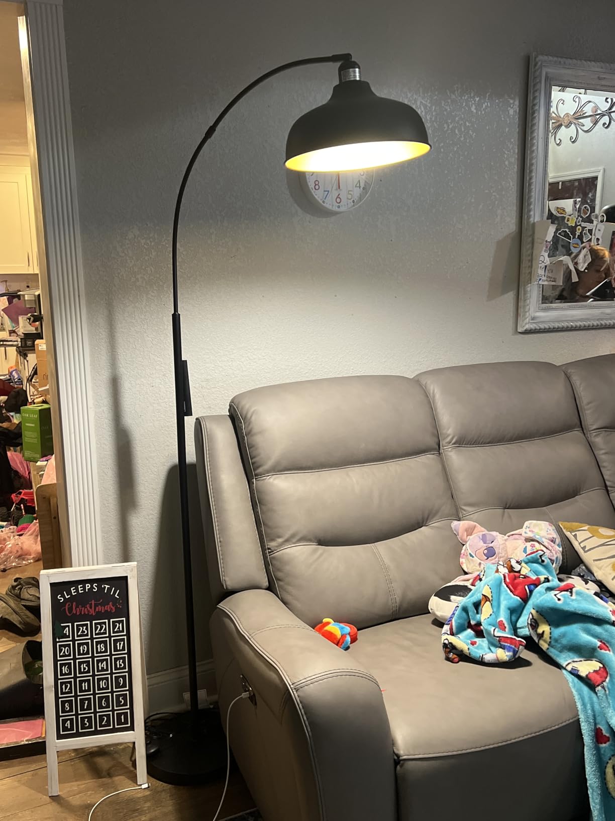Arch Floor Lamps with Remote, Dimmable Floor Lamp 70” Black Tall Lamp customer photo 1