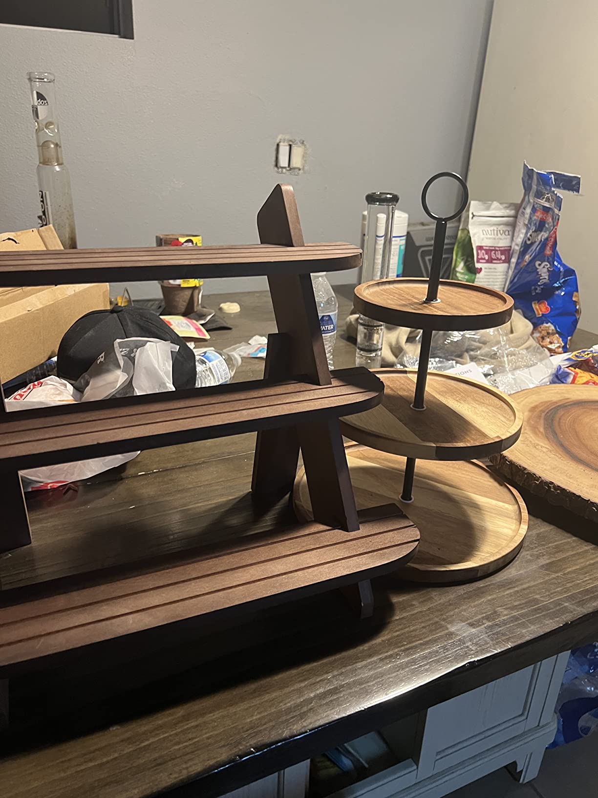 Wooden Display Stand, Tiered Cupcake Stand, 4 Tier Display Stand Riser customer photo 2