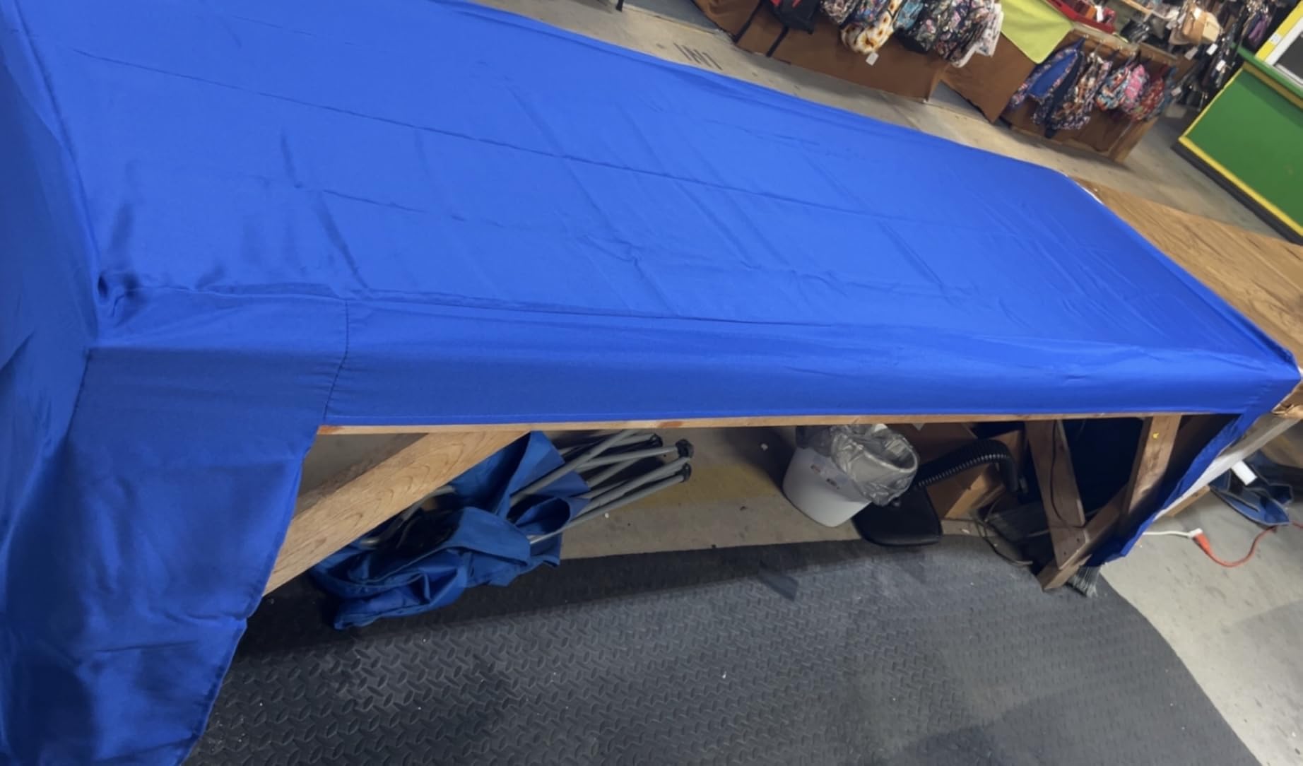 Black Tablecloths For 6 ft Rectangle Table With Open Back for Vendor 2 Pcs customer photo 1