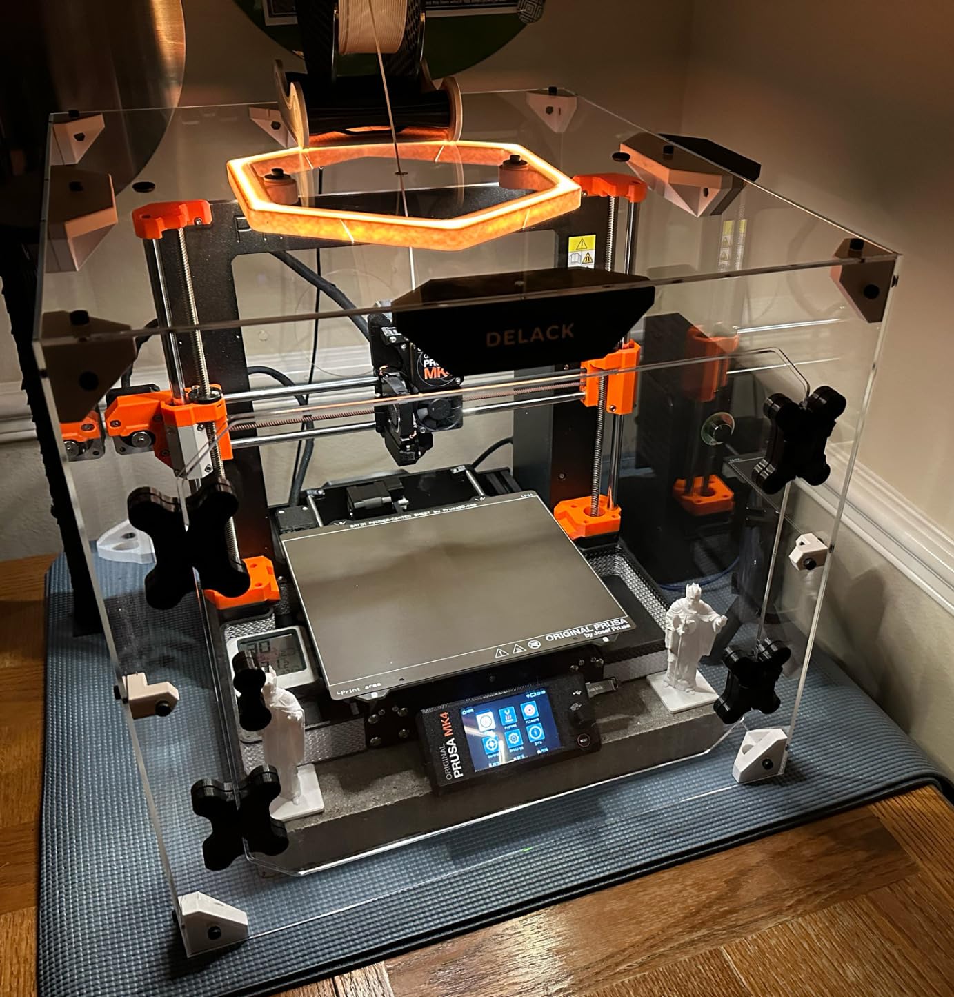 DELACK 3D Printer Enclosure for Bambu Lab A1 Mini, Prusa MK4, MK3 & Mini with LED Light | IKEA Lack Table Enclosure Kit | Ventilation Ready | Plexiglass Panels | DIY Printer Cabinet customer photo 1