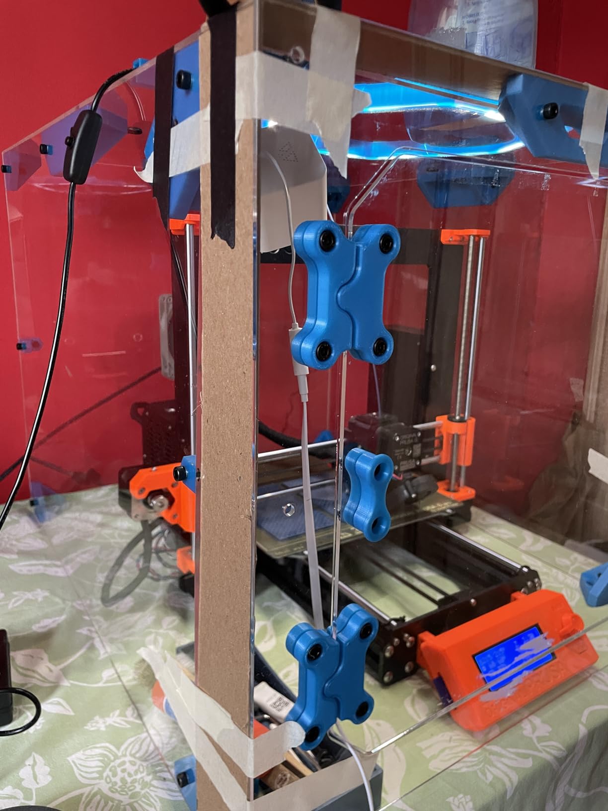 DELACK 3D Printer Enclosure for Bambu Lab A1 Mini, Prusa MK4, MK3 & Mini with LED Light | IKEA Lack Table Enclosure Kit | Ventilation Ready | Plexiglass Panels | DIY Printer Cabinet customer photo 2