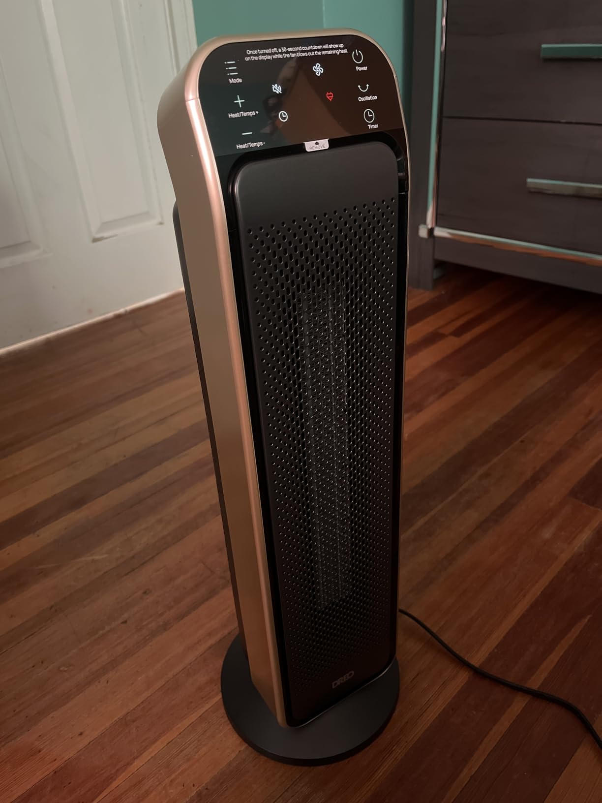 DREO 25 Inch Electric Space Heater for Indoor Use, Large Room, Thermostat customer photo 1