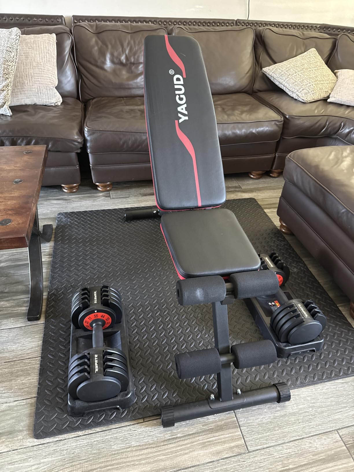 Yagud Weight Bench Press, Adjustable Workout Bench, Foldable Strength Bench customer photo 2