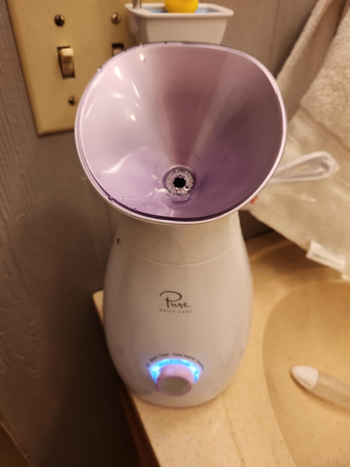 Pure Daily Care NanoSteamer Large 3-in-1 Nano Ionic Facial Steamer with Precise Temp Control - Humidifier - Unclogs Pores - Blackheads - Spa Quality - Bonus 5 Piece Stainless Steel Skin Kit (Silver) customer photo 1