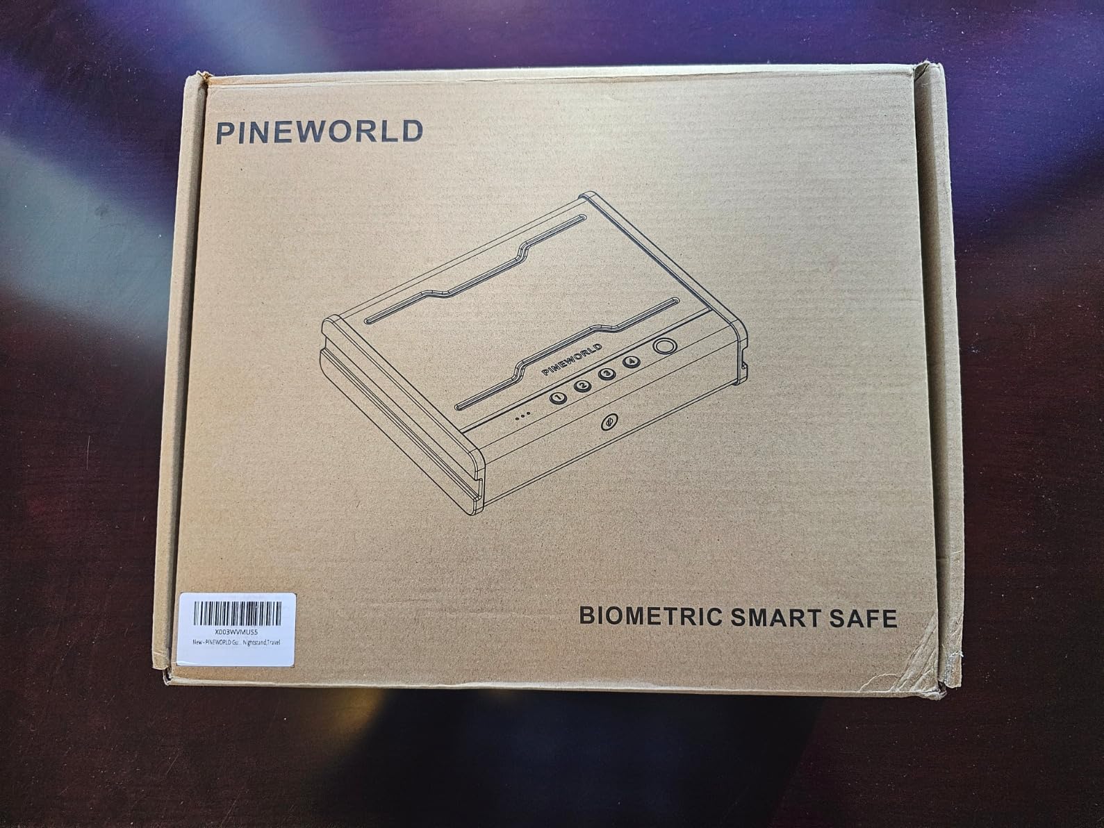 PINEWORLD Biometric Fingerprint Handgun Safe with Raised Backlit Keypad&Key customer photo 1