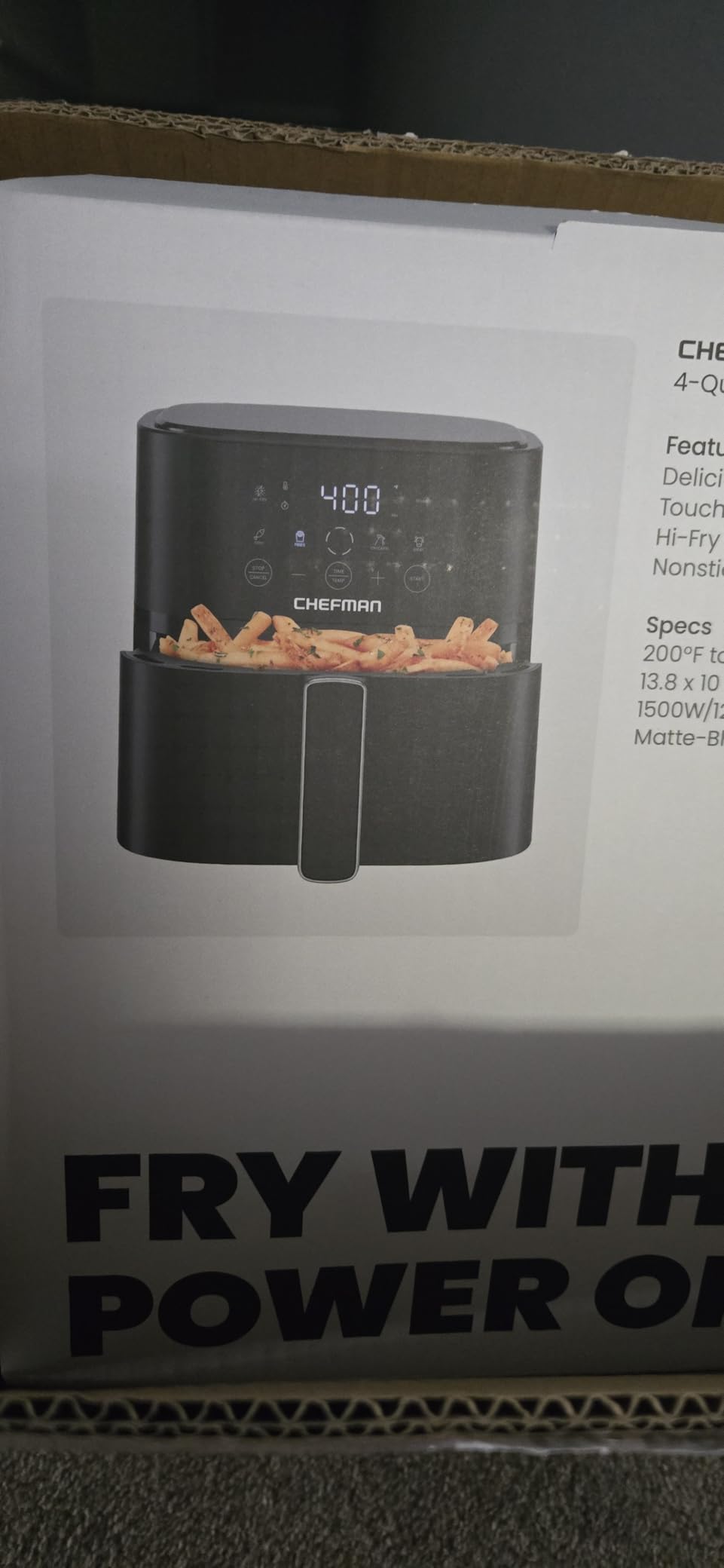 CHEFMAN 6 Quart Dual Basket Air Fryer Oven with Easy View Windows, Sync Finish, Hi-Fry, Auto Shutoff, 2 Independent 3Qt Nonstick Dishwasher Safe Frying Baskets, Digital Double Air Fryer - Black customer photo 2