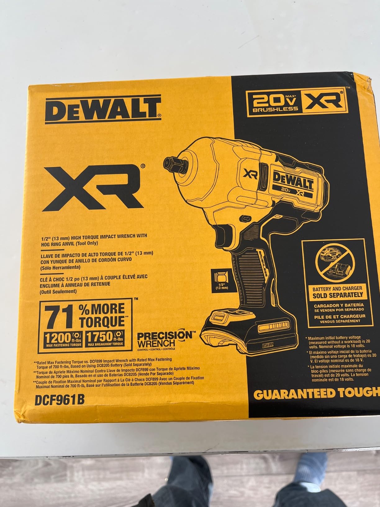 DEWALT 20V MAX Cordless Impact Wrench, 1/2