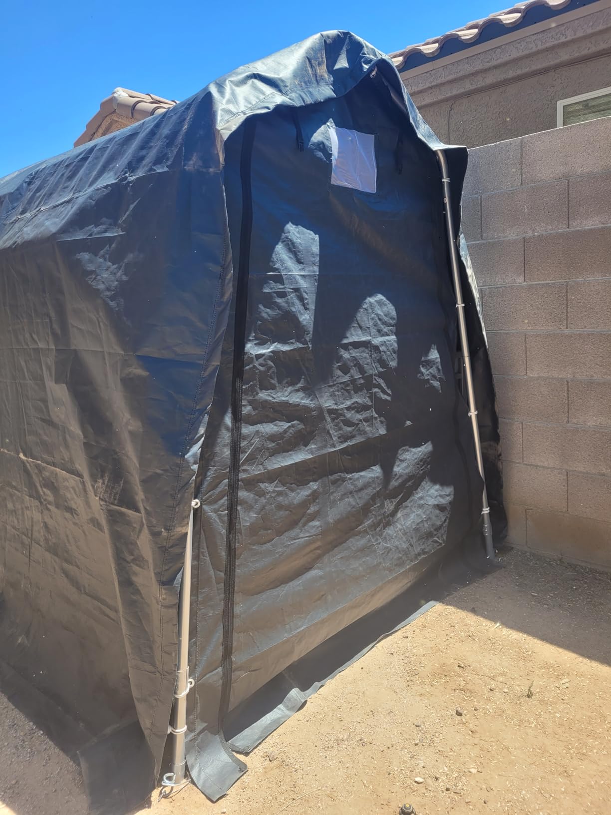 GARTOO 8' x 14' Outdoor Storage Shelter Shed, Gray customer photo 2