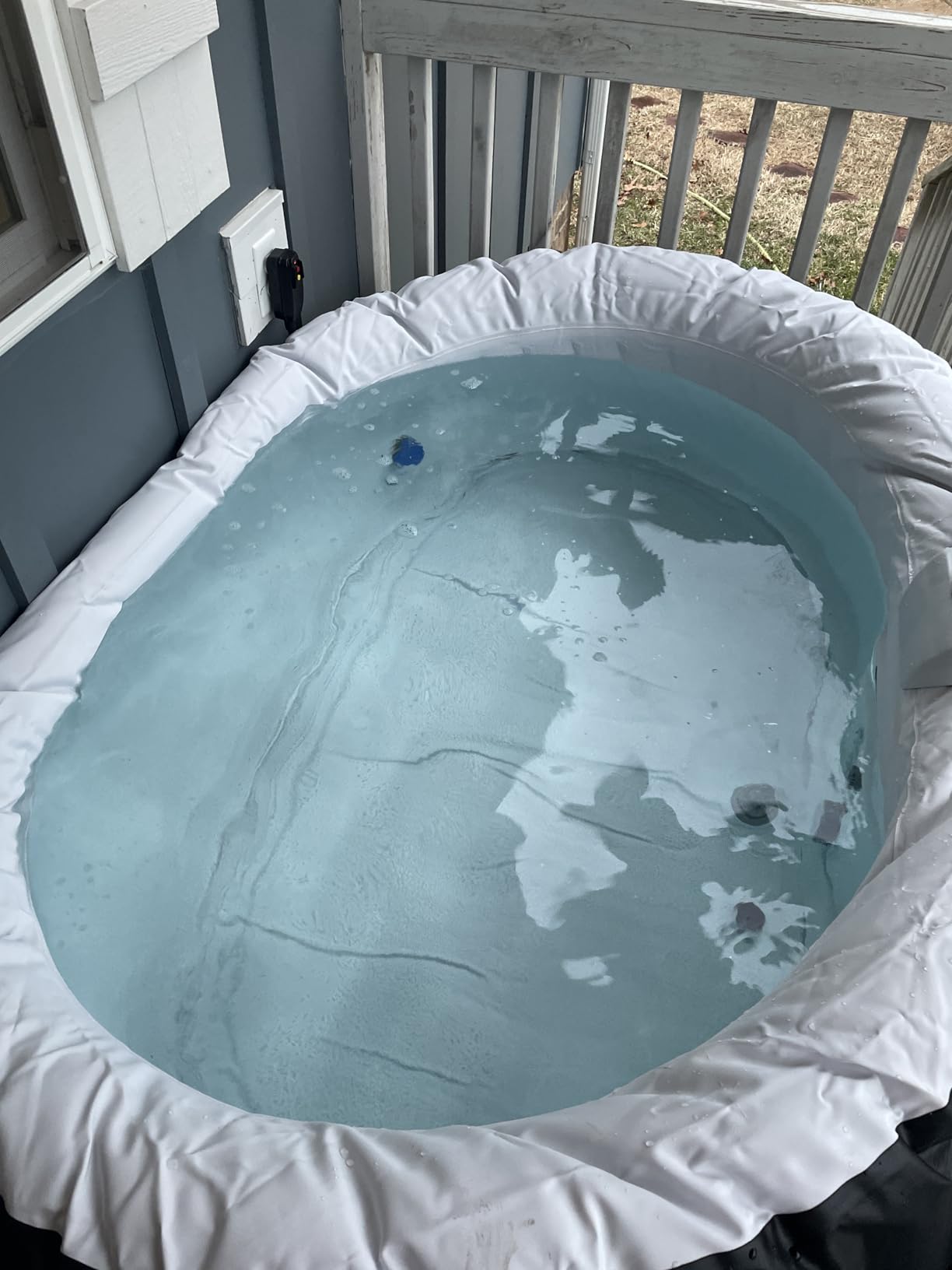 2-Person Inflatable Oval Hot Tub with 90 Bubble Jets, Black customer photo 2