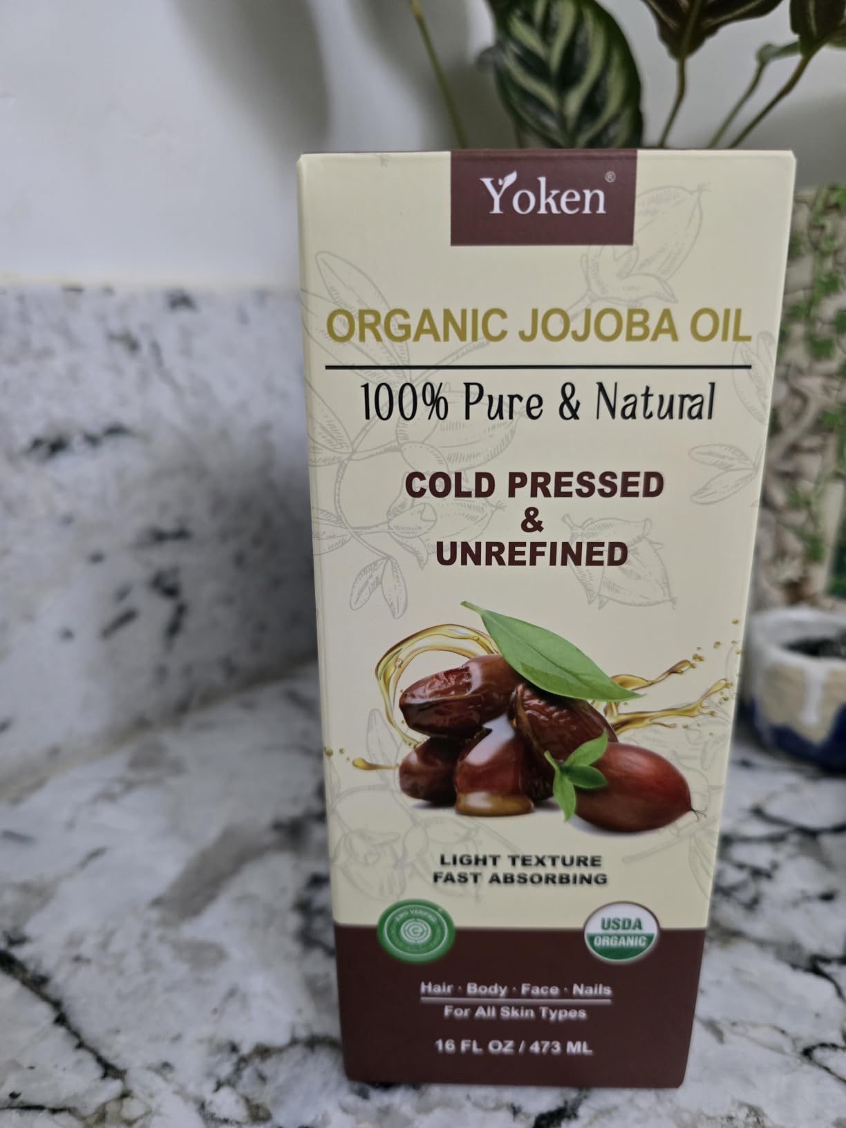 Yoken Organic Jojoba Oil 16oz, USDA Certified Cold Pressed for Skin Care customer photo 1