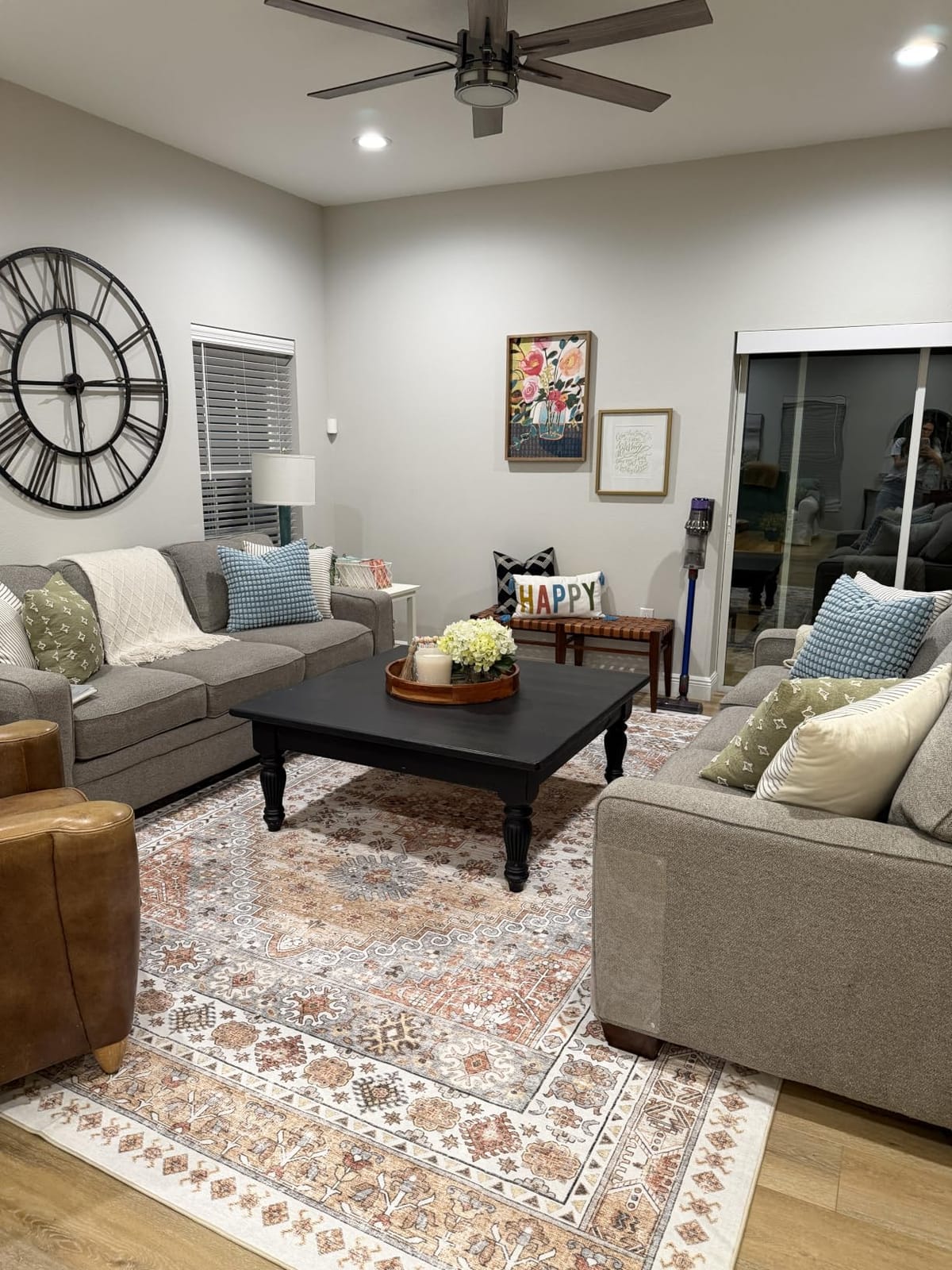 zesthome 9x12 Area Rugs for Living Room,Large Washable Rug,Orange customer photo 1