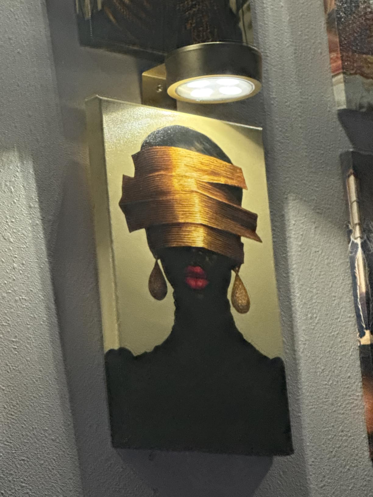 Picture Lights for Wall, Wireless Poster Lights Battery Operated, Gold customer photo 1