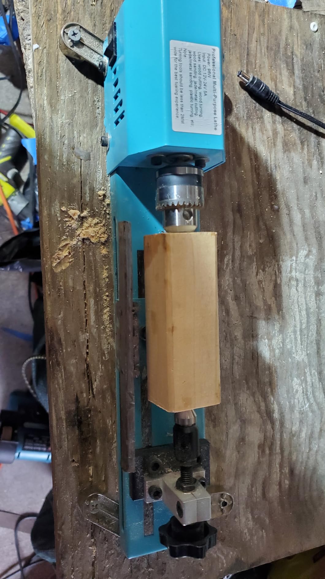 Mini Wood Lathe Machine Multi-Purpose Upgraded And Lengthened Processing Diameter 11inch Support Turning Cutting Sanding Polishing Wood, Professional Customized Tool Accessories customer photo 1