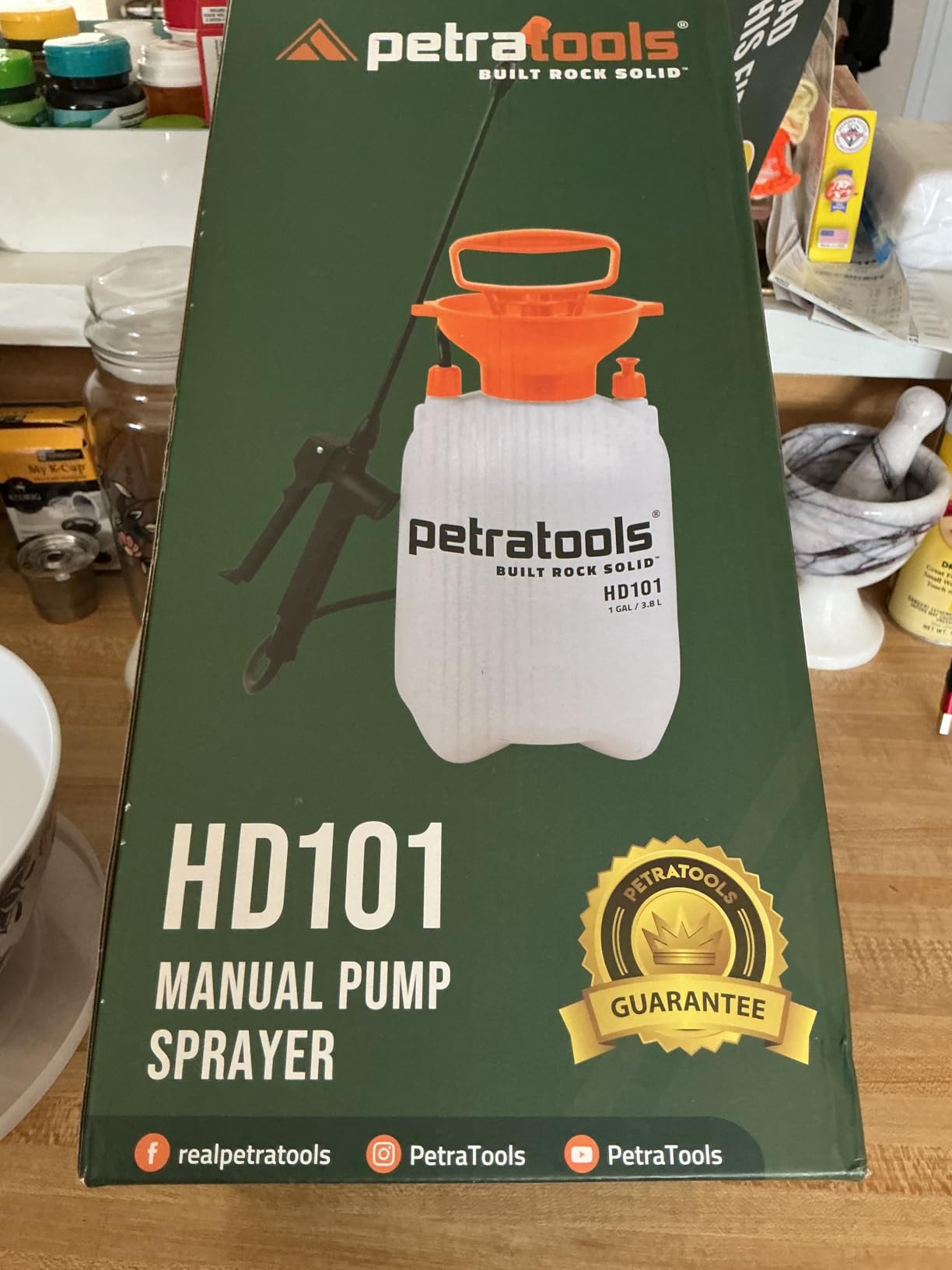PetraTools HD101 Garden Pump Sprayer, 52-in Long Hose & 2 Nozzles, 1 Gallon customer photo 1