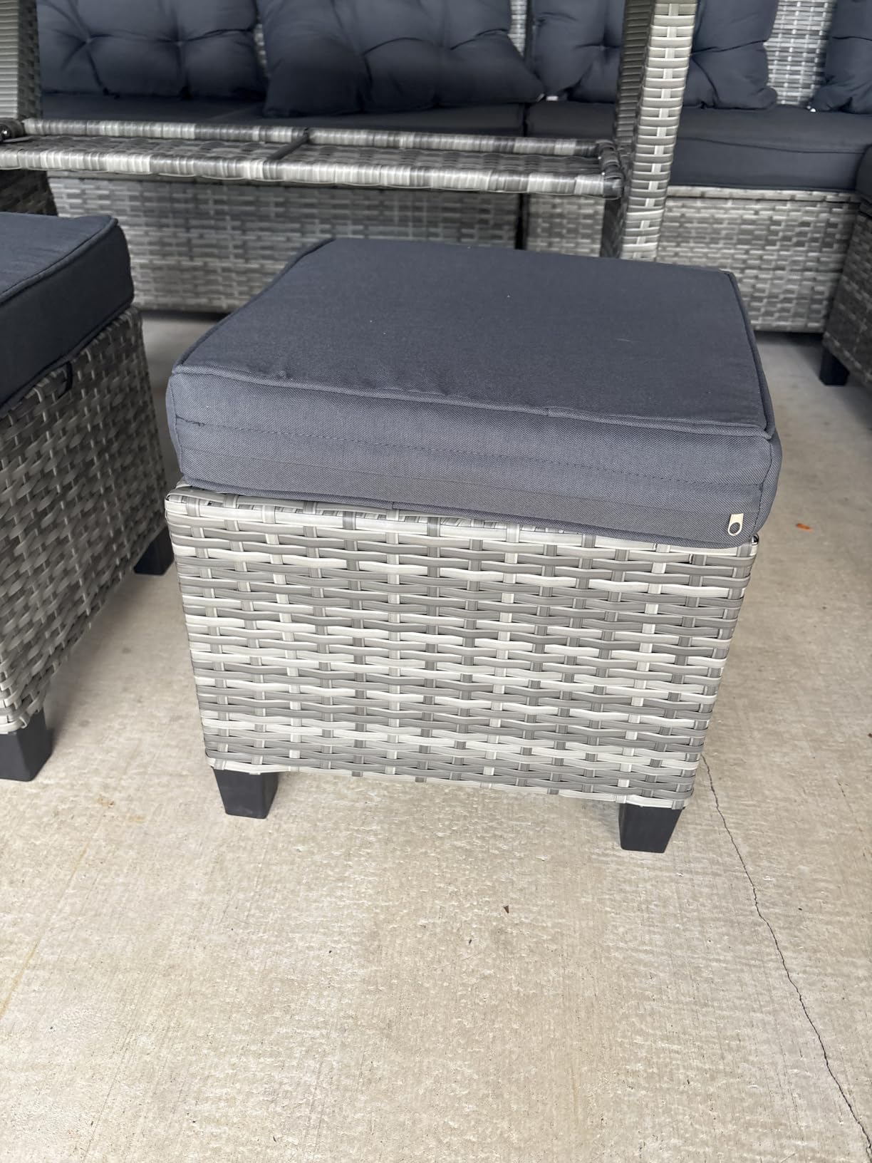 KROFEM 8 Piece Patio Furniture Set, Outdoor Modular Conversation Set customer photo 2