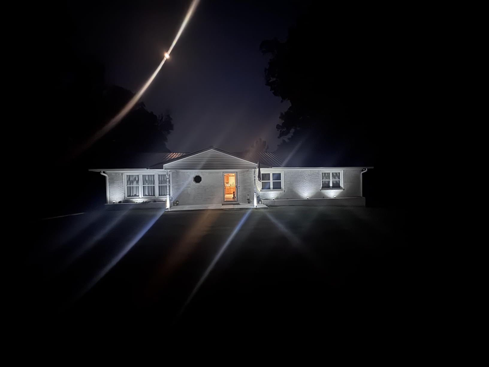 AUDERWIN Solar Spot Lights Outdoor Waterproof, 4 Packs, Cool White | 63 LED, 3 Lighting Modes, Solar Landscape Lights for Yard, Garden, House, Garage, Pathway, Tree, Backyard customer photo 1