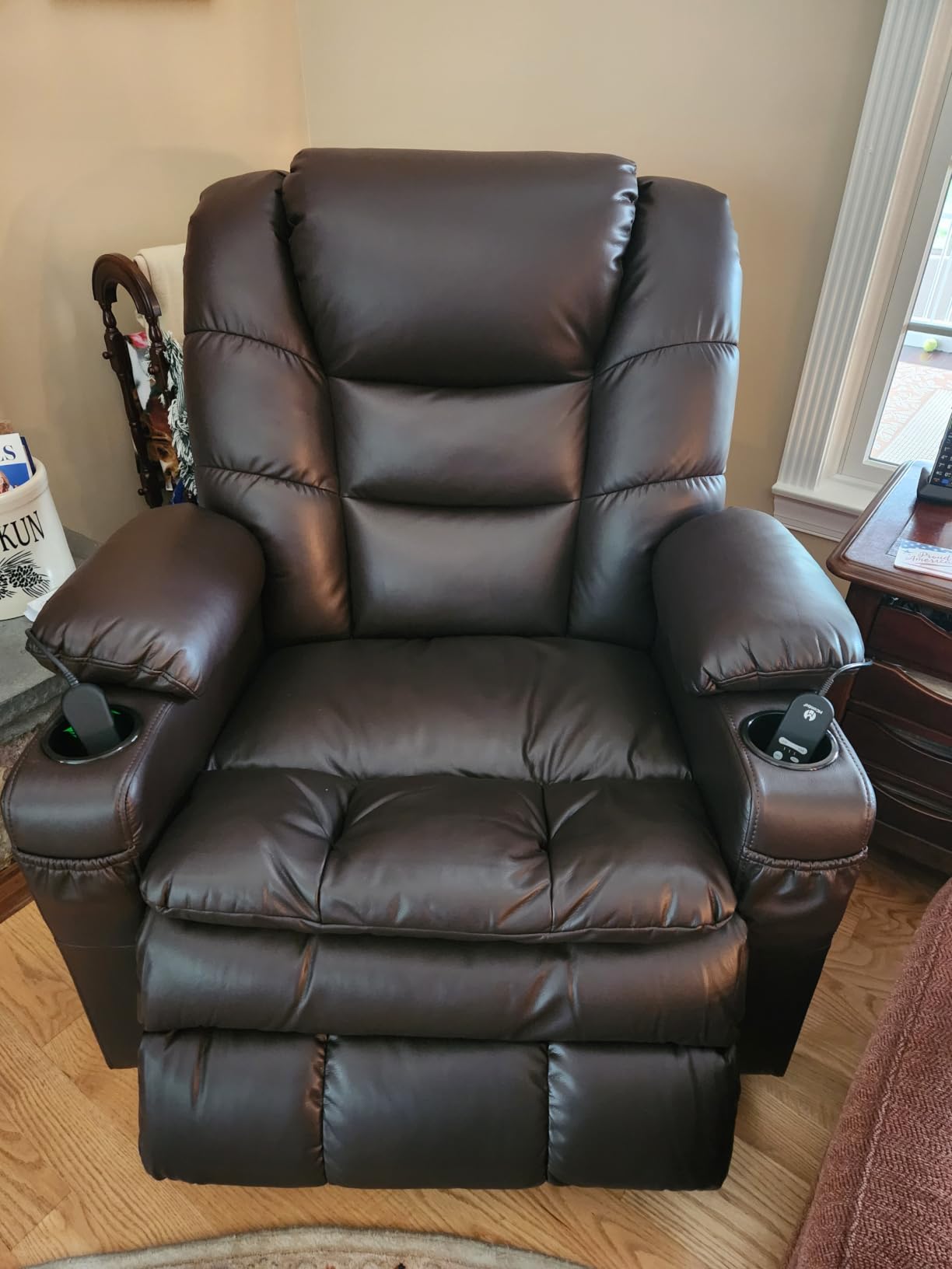 MCombo 3 Motor Power Lift Recliner, Heat and Massage, 7634, Large customer photo 2