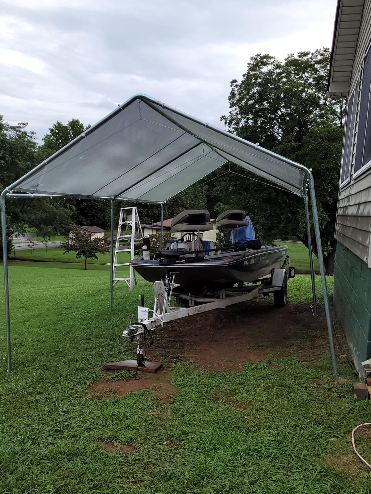 Quictent 10x15 ft Heavy Duty Car Canopy Galvanized Frame Carport Outdoor Party Tent Boat Shelter with 3 Reinforced Steel Cables - Green customer photo 1