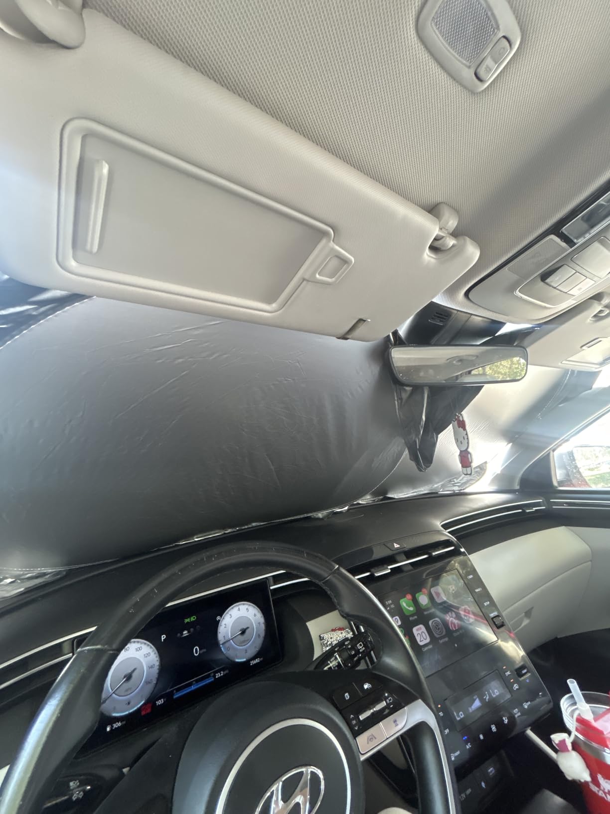 Autovir Windshield Sun Shade, Foldable Car Window Shades, 280T Visor Shade customer photo 2