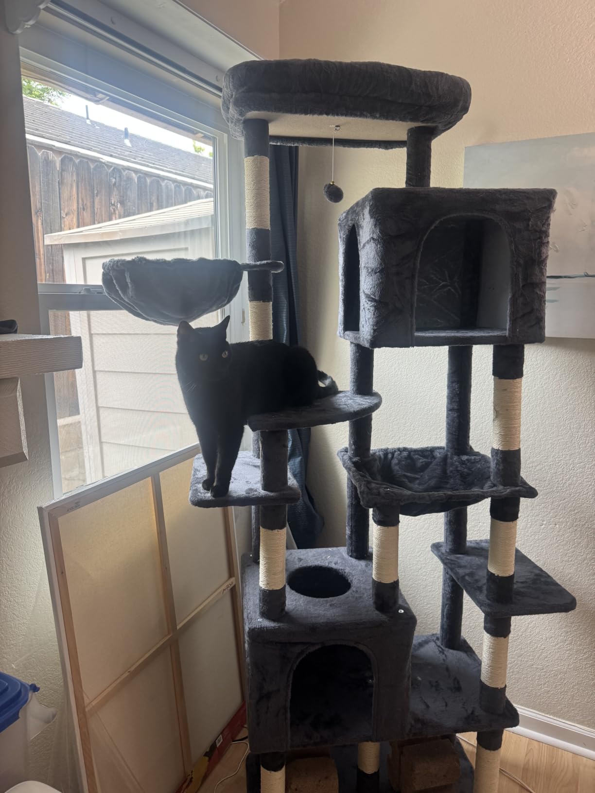 Heybly Cat Tree for Large Cats, 20lbs Heavy Duty, 60 inches XXL HCT050G customer photo 1