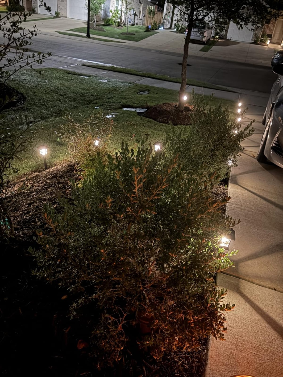 Greluna Solar Lights Outdoor,12 Pack 3000K Waterproof Auto On/Off Solar Pathway Lights for Your Garden, Landscape, Path, Yard, Patio, Driveway,Walkway Decor | Auto On/Off Waterproof Landscape Lights for Garden, Walkway, Yard, Patio & Driveway customer photo 1