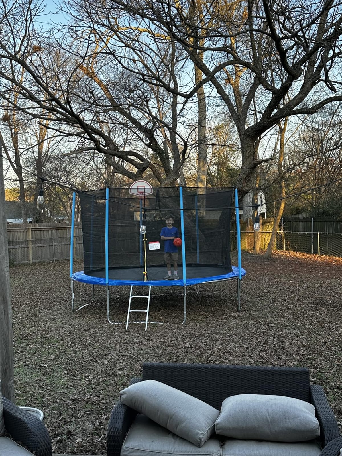 Lyromix Upgraded 16FT 15FT 14FT 12FT 10FT 8FT Trampoline Outdoor with Basketball Hoop and Net, Capacity for 4-6 Kids and Adults customer photo 1