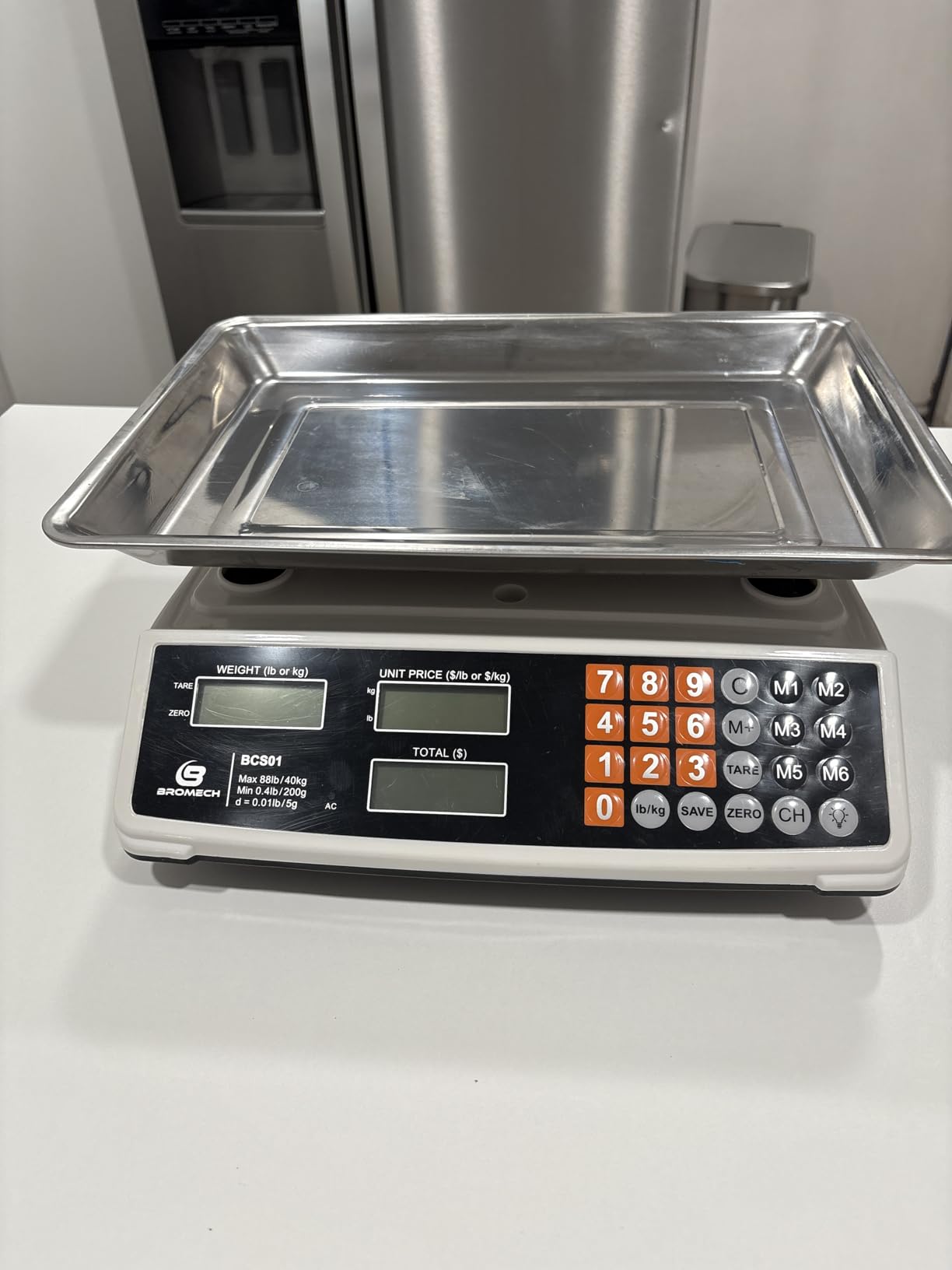 Price Computing Scale 88lb/40kg Commercial Food Scale for Produce Meat Weighing, LCD Display and Green Bright Backlight for Farmers Markets, Meat Shop, Deli, (Not for Trade) customer photo 2