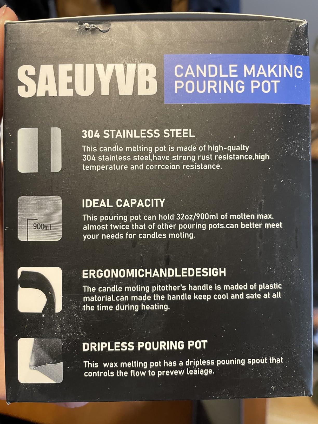 SAEUYVB 3L Aluminum Candle Wax Melting Pouring Pot customer photo 2