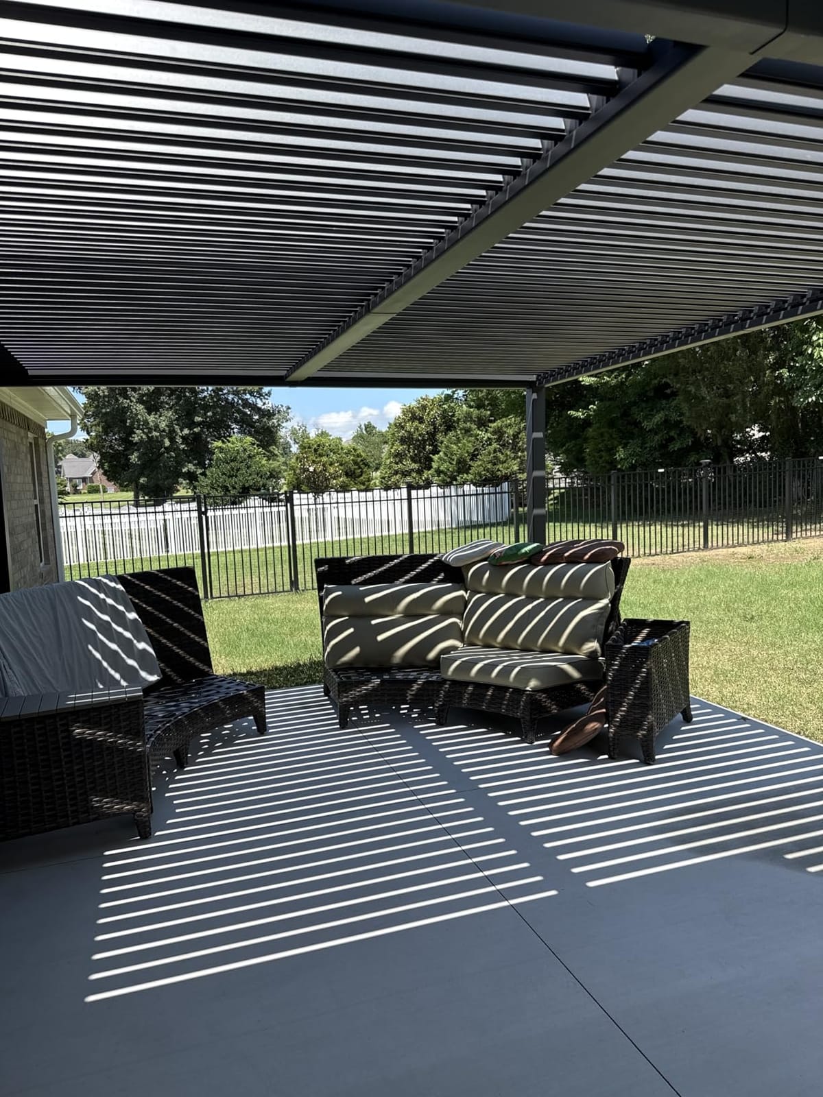 PURPLE LEAF Louvered Pergola 10' x 14' Aluminum Pergola w/Independent Roof | 70 mph for stability, Reinforced beams add strength, Hidden drainage keeps dry, Independent louvers customize shade customer photo 1