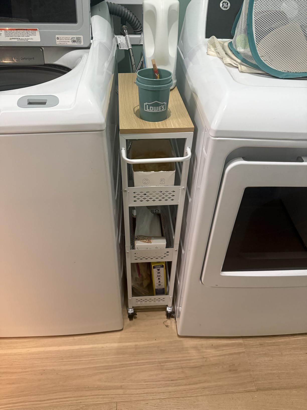 OKZEST Slim Laundry Room Organization Cart with Upgraded Metal Hub Casters customer photo 2