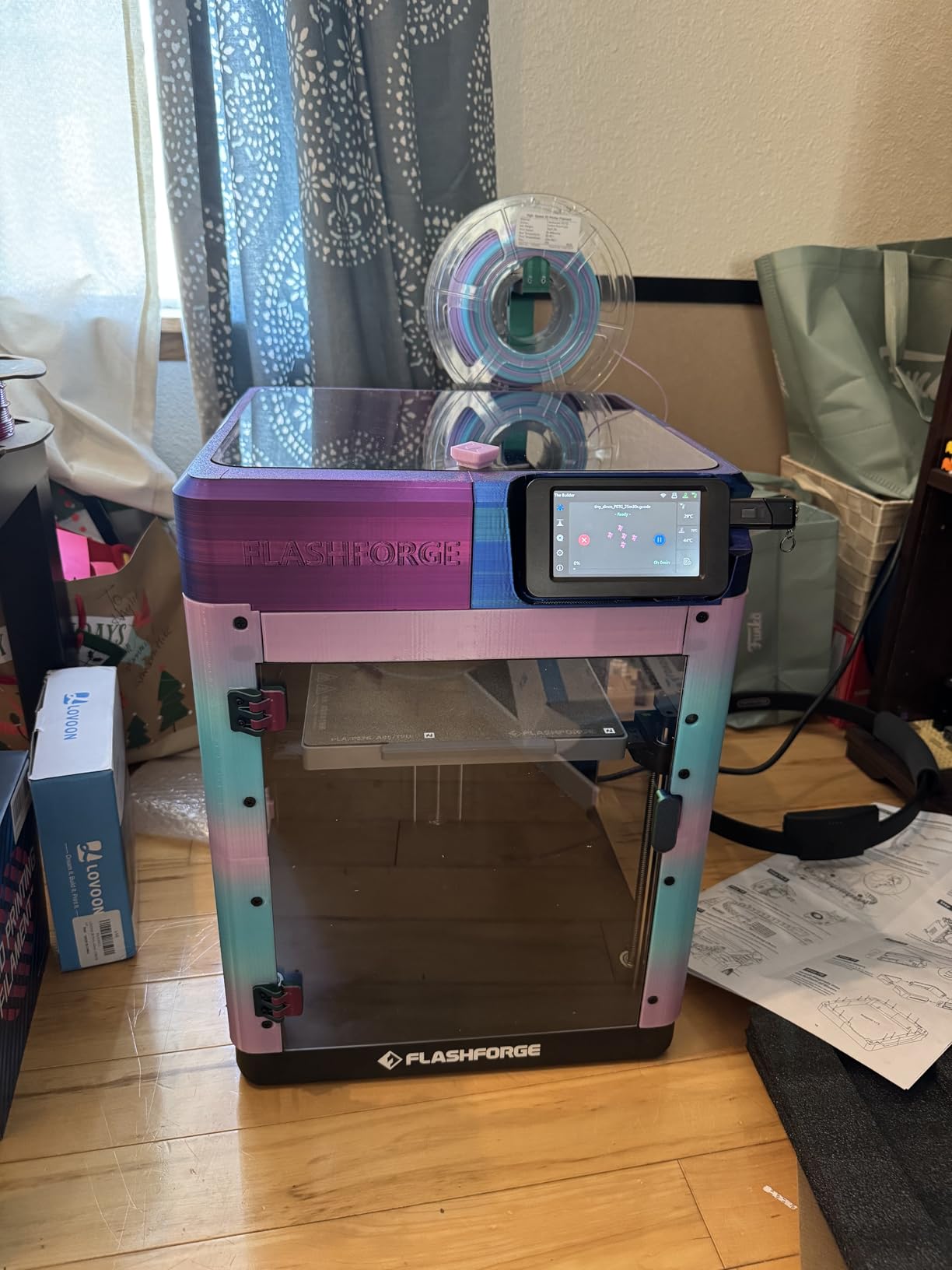 FLASHFORGE Adventurer 5M 3D Printer Enclosure kit, DIY Design, Reduce Noise, Increase Safety and Odor Isolation, Supports Printing High Temperature Filaments, Like ASA and PC customer photo 2