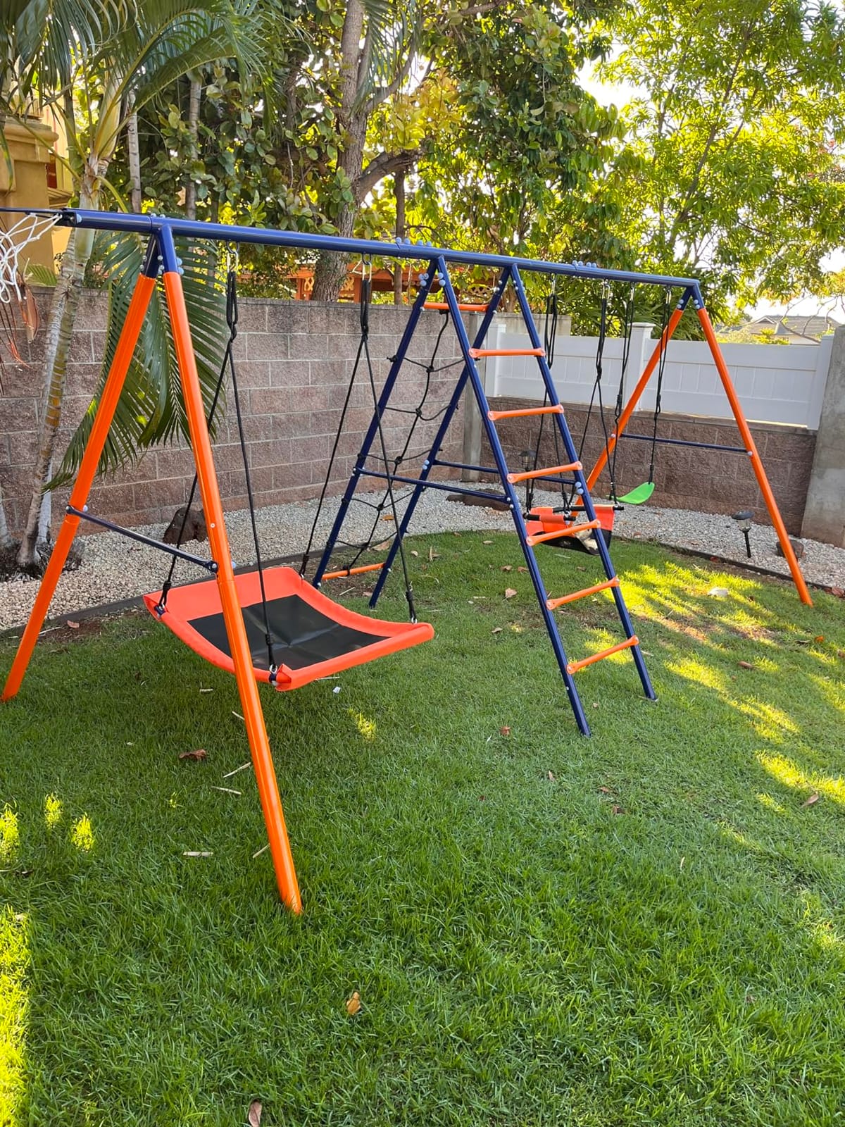 Swing Sets for Backyard 700 lb - 6 in 1 Playground Sets with 3 Swings Seats customer photo 2