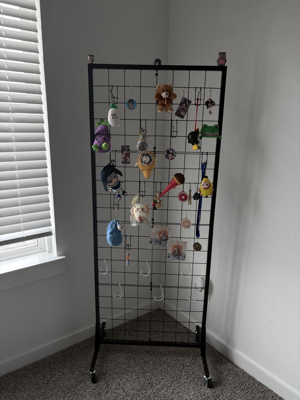 2'x5.5' Ft Gridwall Panel Display Stands Heavy Duty Floor Standing Retail Display Rack with Triangle Base for Retail Art Show With 10 Hooks customer photo 2