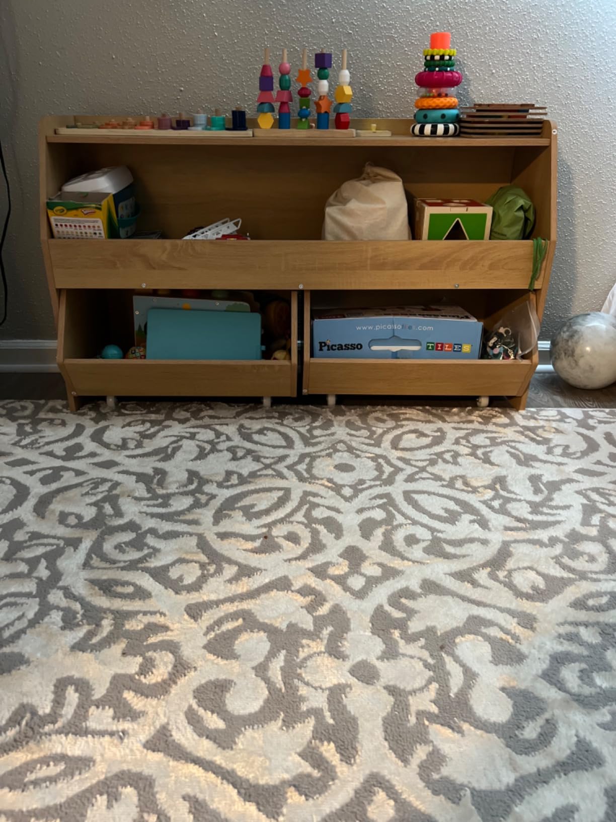 Kids Toy Storage Organizer, Kids Toy Organizer, Playroom Organization customer photo 2