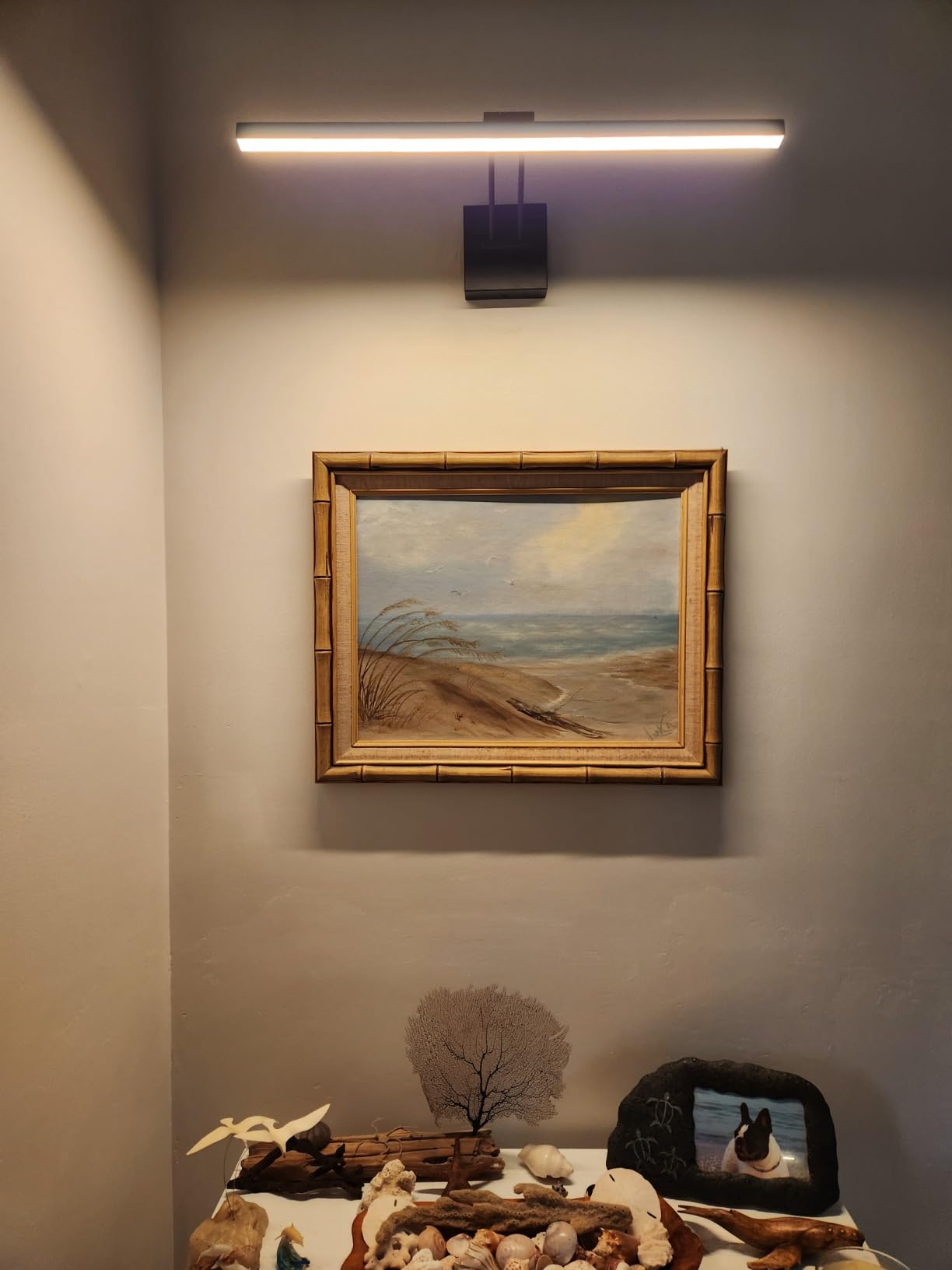 LED Brass Hard-Wired Connection Gallery Picture Light for Paintings Gold Lighting Fixtures Dimmable Modern LED Picture Lights Artwork Display Lighting 23.6 Inch 14W 3000K Warm White customer photo 2