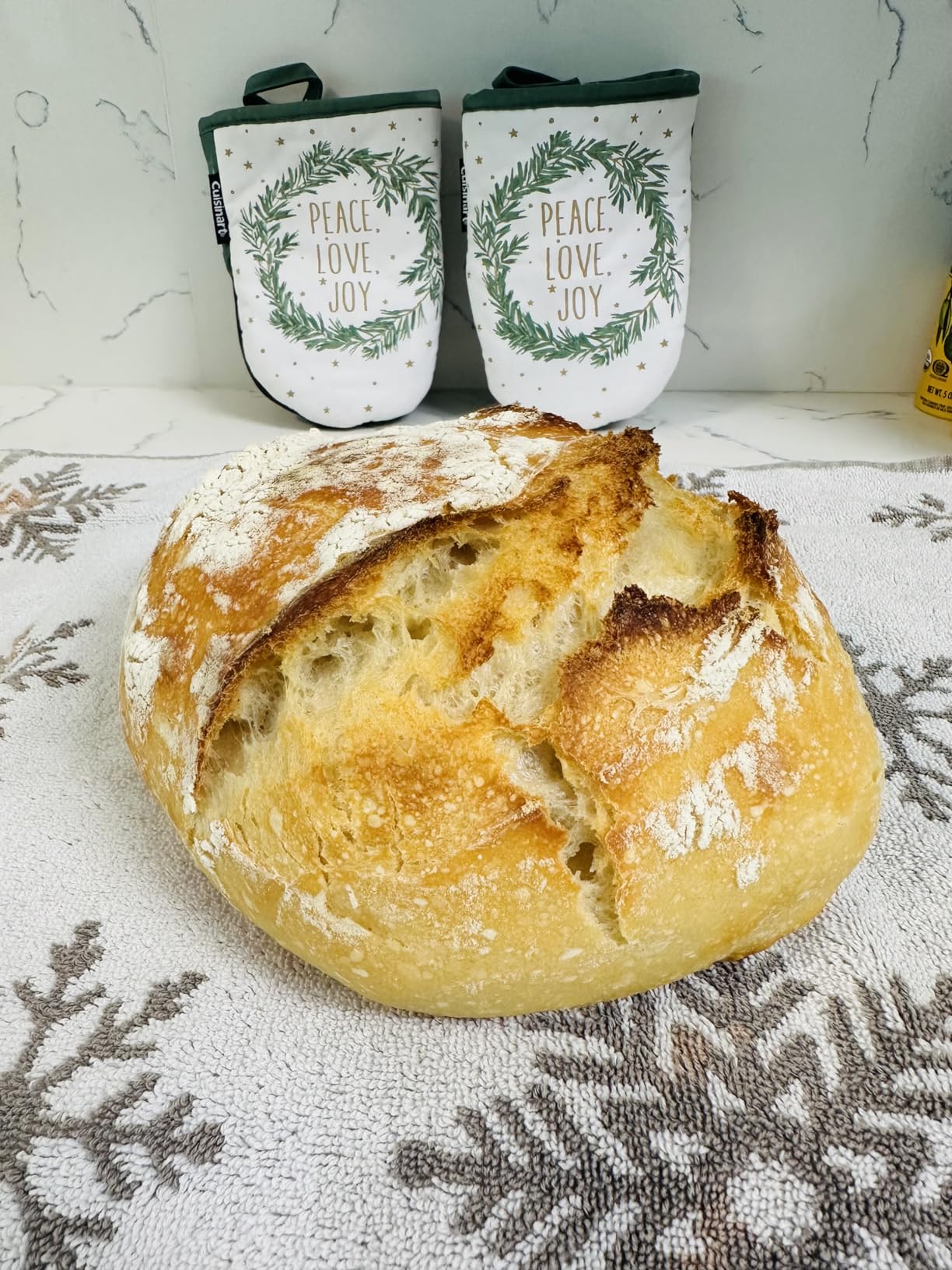 Complete Sourdough Starter Kit, Sourdough Bread Baking Supplies, Banneton Bread Proofing Basket with Sourdough Starter Jar, 9inch Round Bread Proofing Basket, for Bread Baking customer photo 2